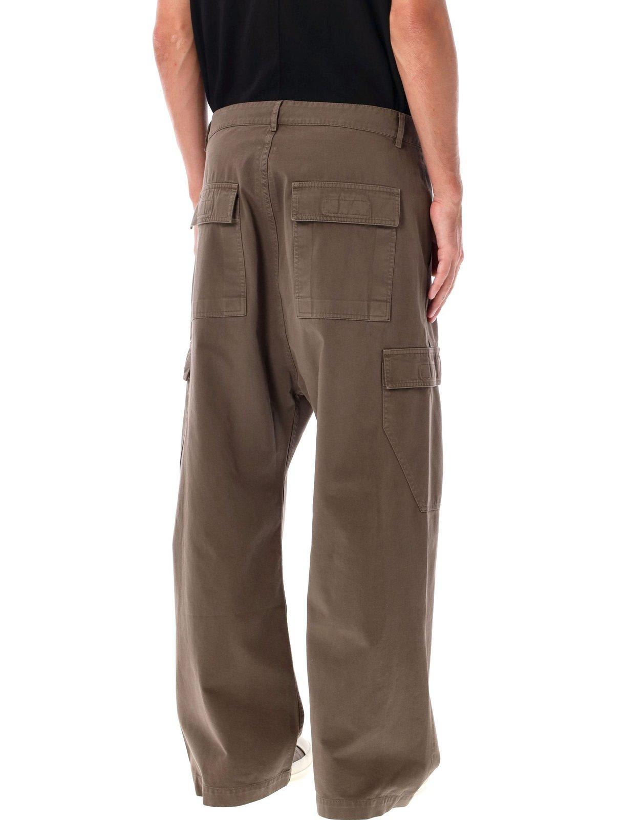 Shop Drkshdw Wide-leg Cargo Trousers In Dust