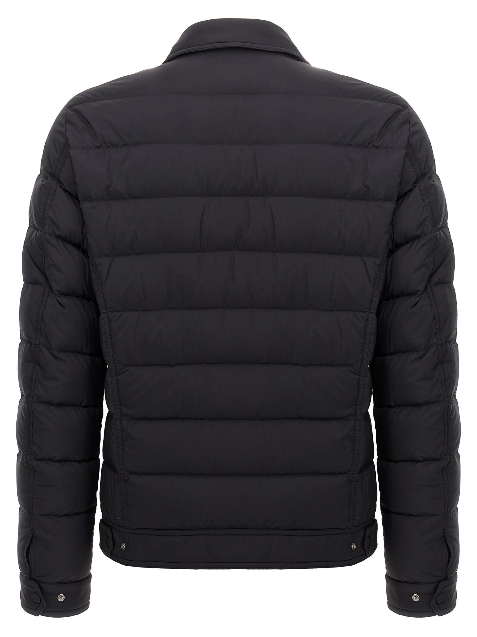 Shop Herno La Denim Down Jacket In Black