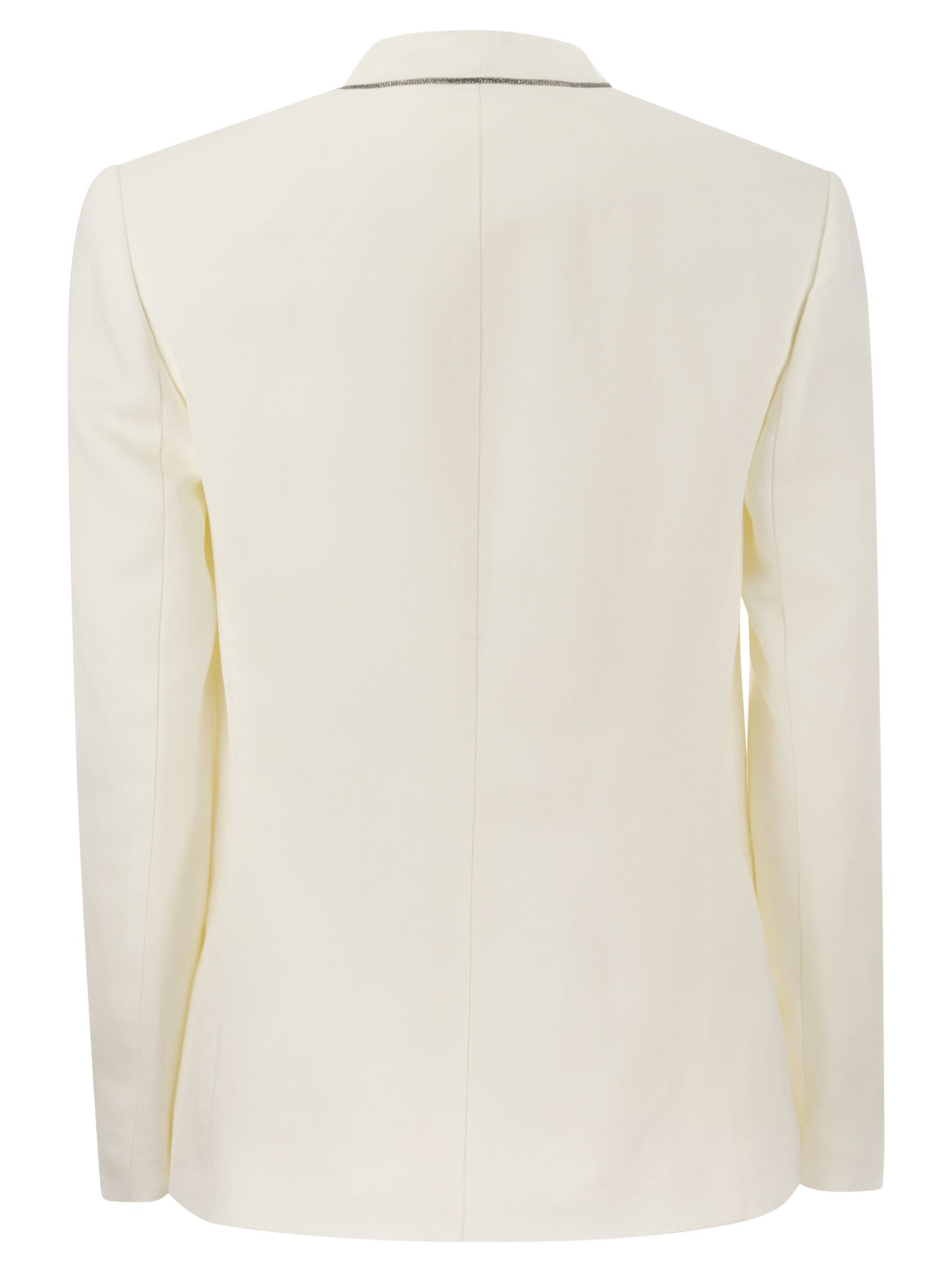 Shop Brunello Cucinelli Linen-blend Jacket In White