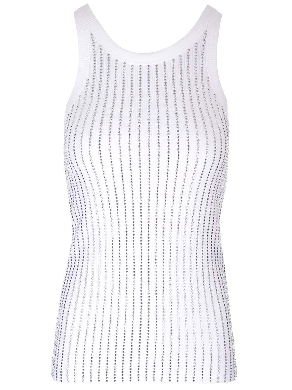 Shop Attico Jersey Top In White