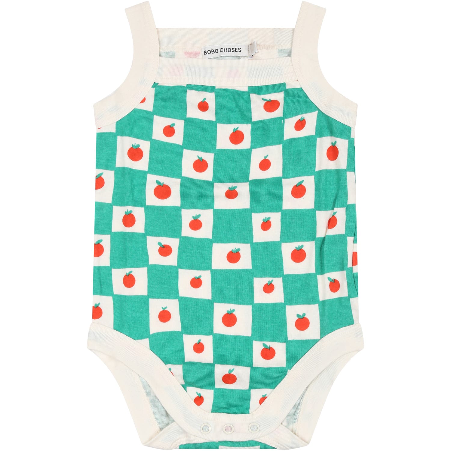 Shop Bobo Choses Green Bodysuit For Babykids With Tomatoes