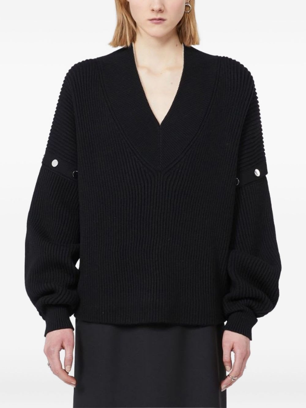 Sportmax Tay Oversized Jumper With Detachable Sleeves In Multi