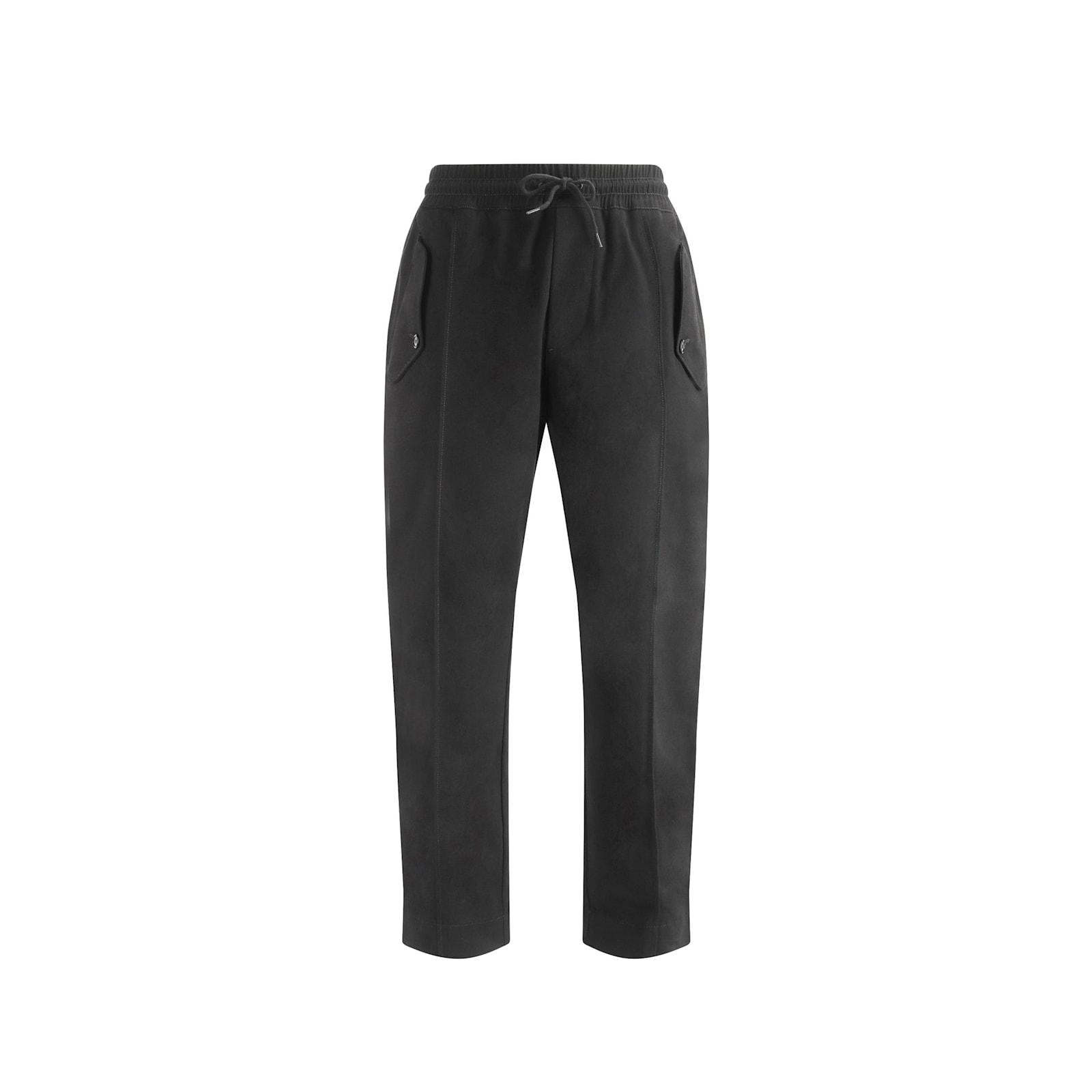 Moschino Black Joggers With Drawstring Waist And Iconic Monogram In Black