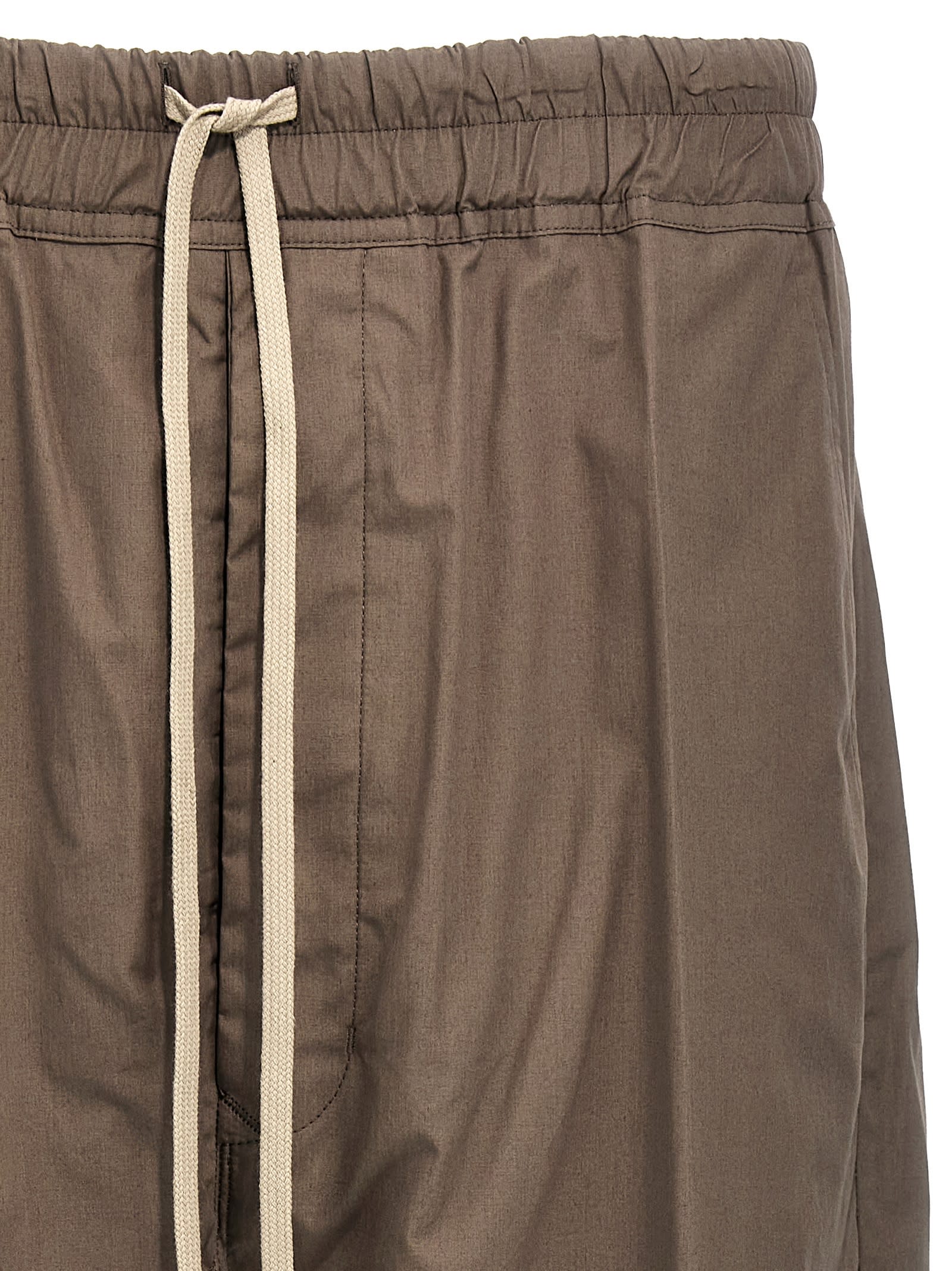 Shop Rick Owens Drawstring Cropped Pants In Gray