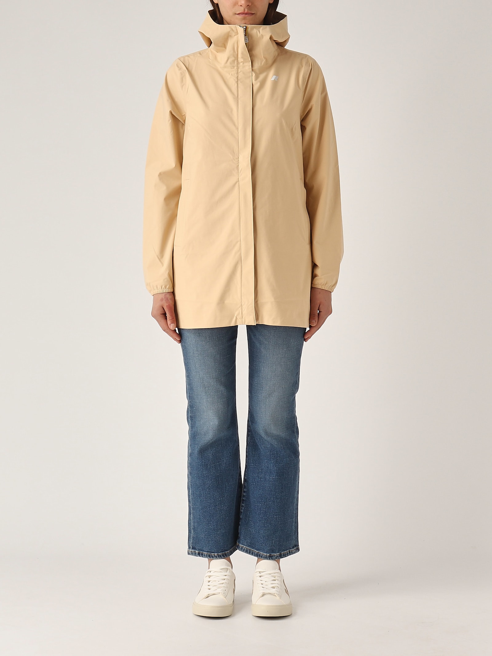 K-way Sophie Stretch Dot Jacket In Brown