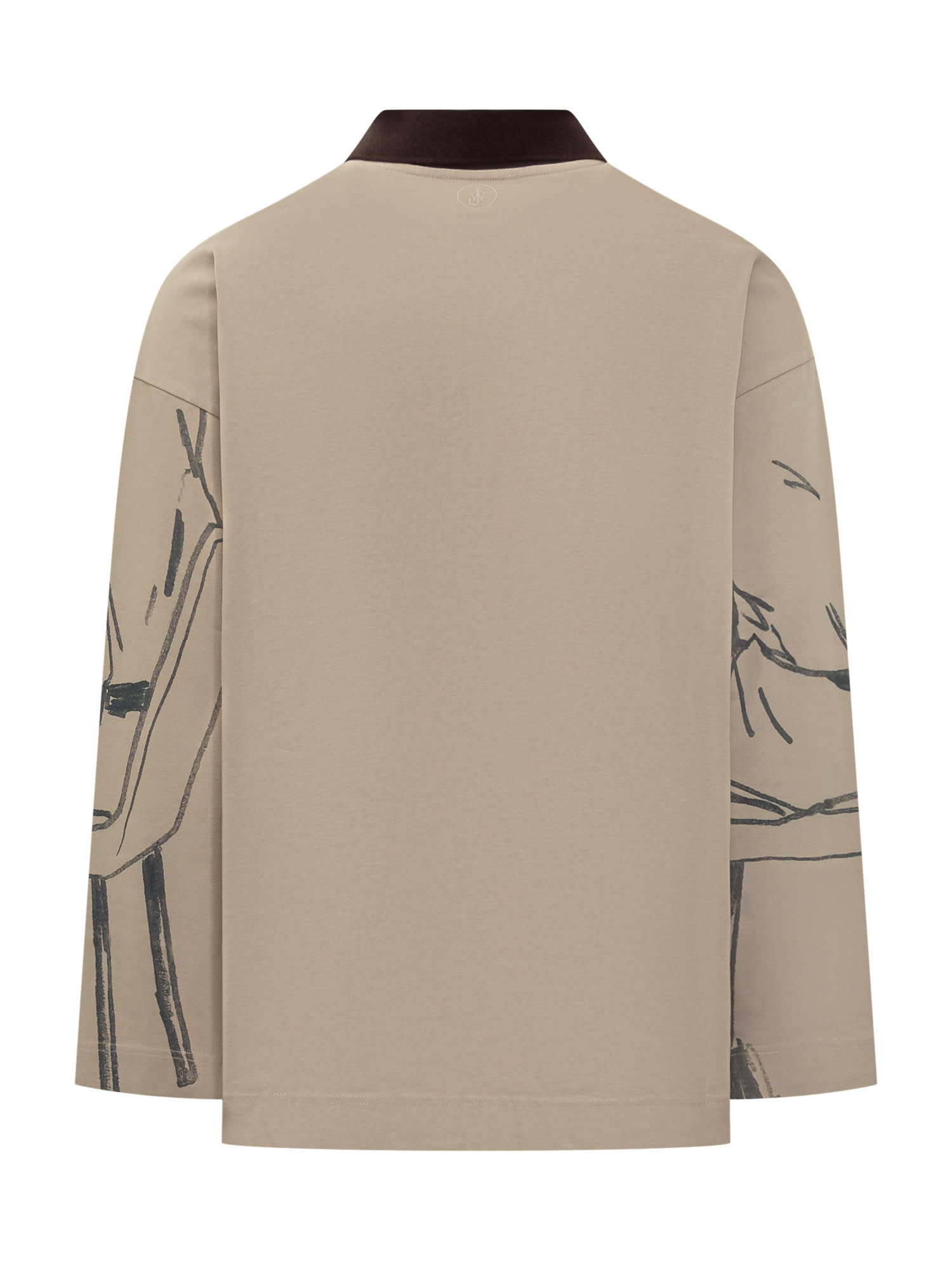 Jw Anderson Mens Nougat Embroidered-logo Graphic-pattern Cotton-jersey Polo Shirt Xl In Green