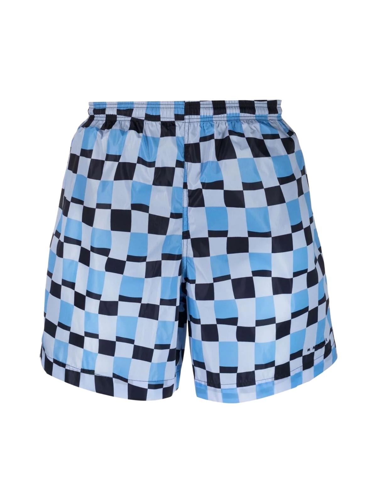Marni Swim Short W/embroidered Logo On The Front
