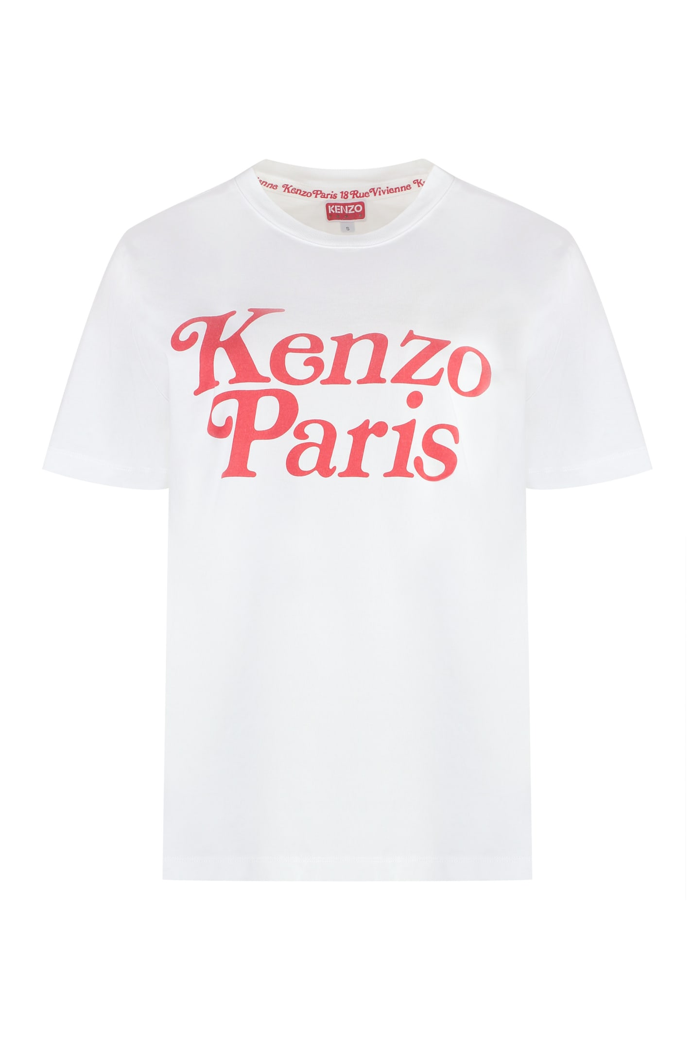 Shop Kenzo By Verdy Logo Cotton T-shirt In White
