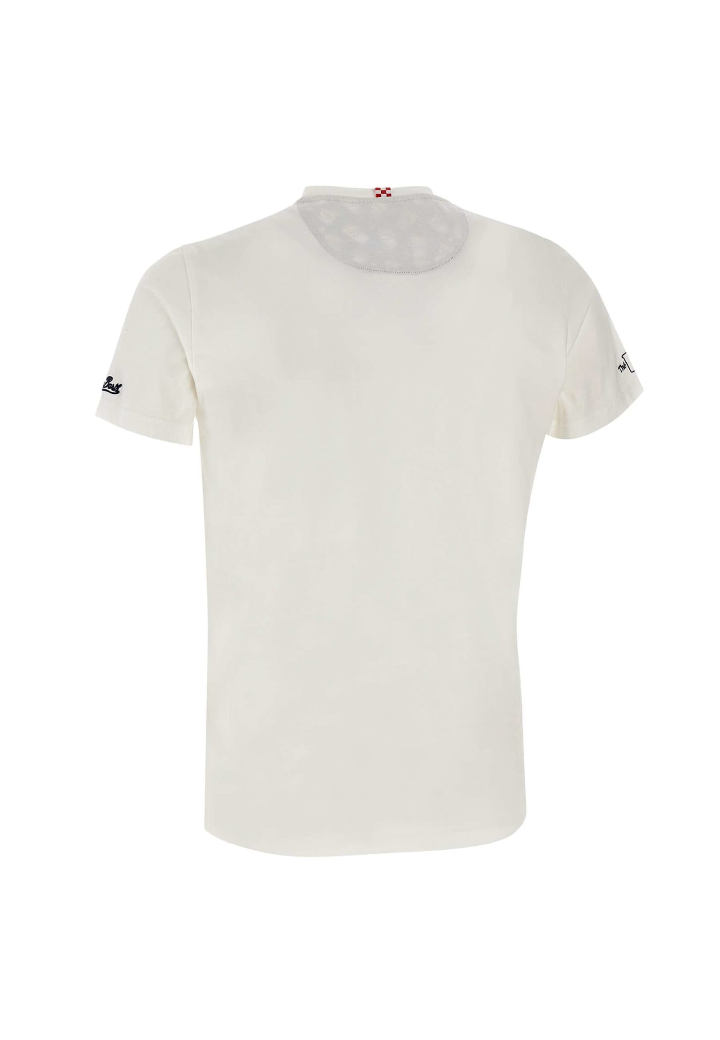 Shop Mc2 Saint Barth Lemon Tea Cotton T-shirt In White