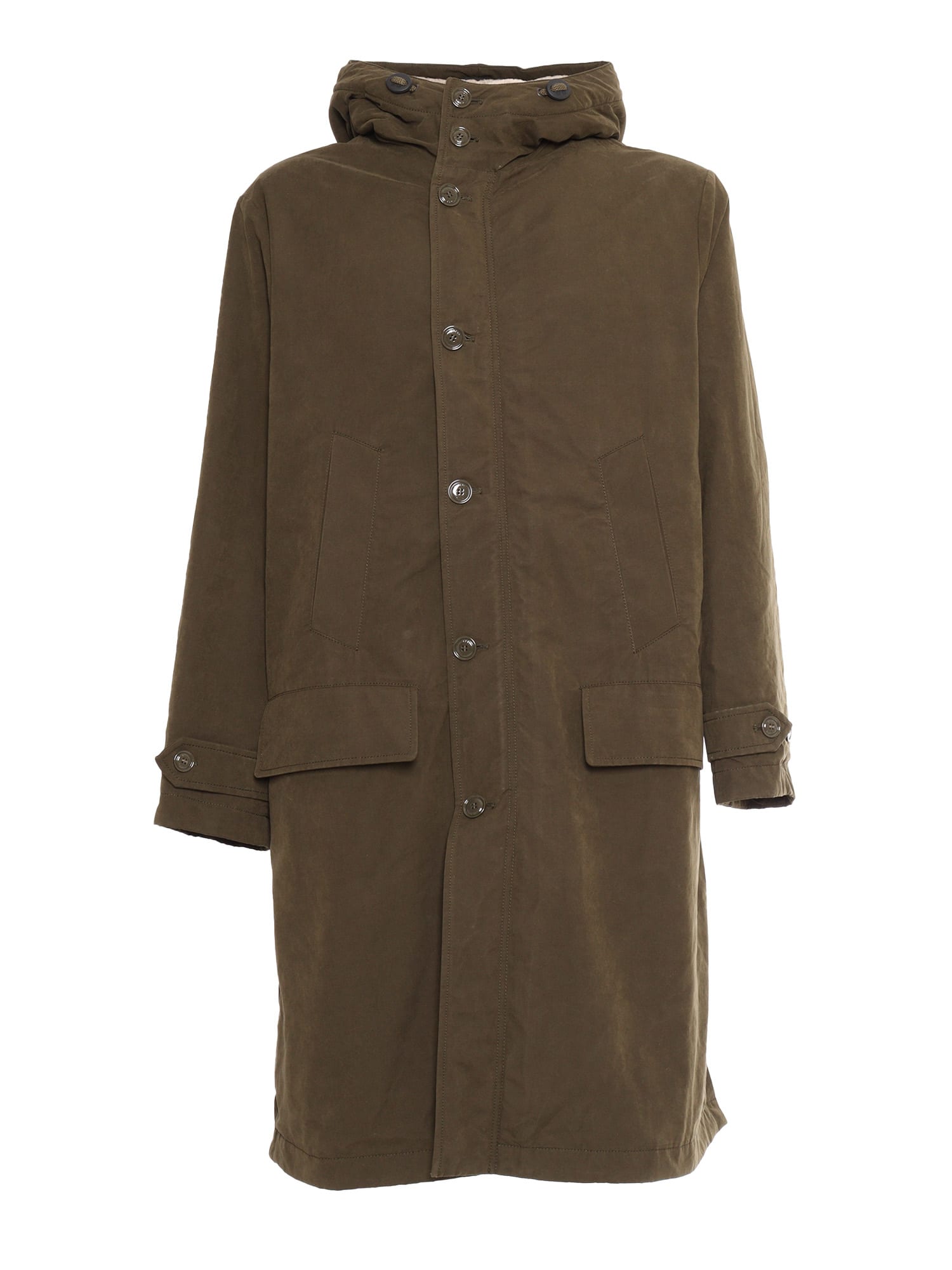 Shop Aspesi Man Parka Jacket In Green