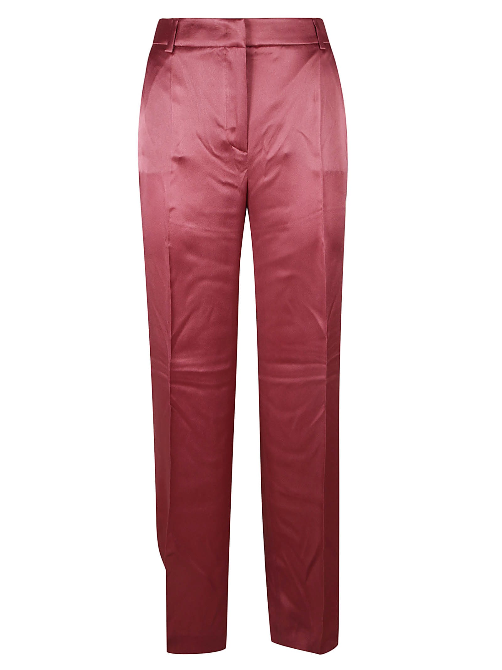 Shop Alberta Ferretti Concealed Trousers In Red
