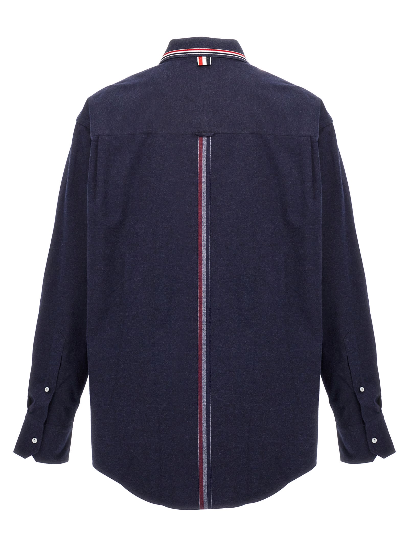 Shop Thom Browne Rwb Shirt In Blue