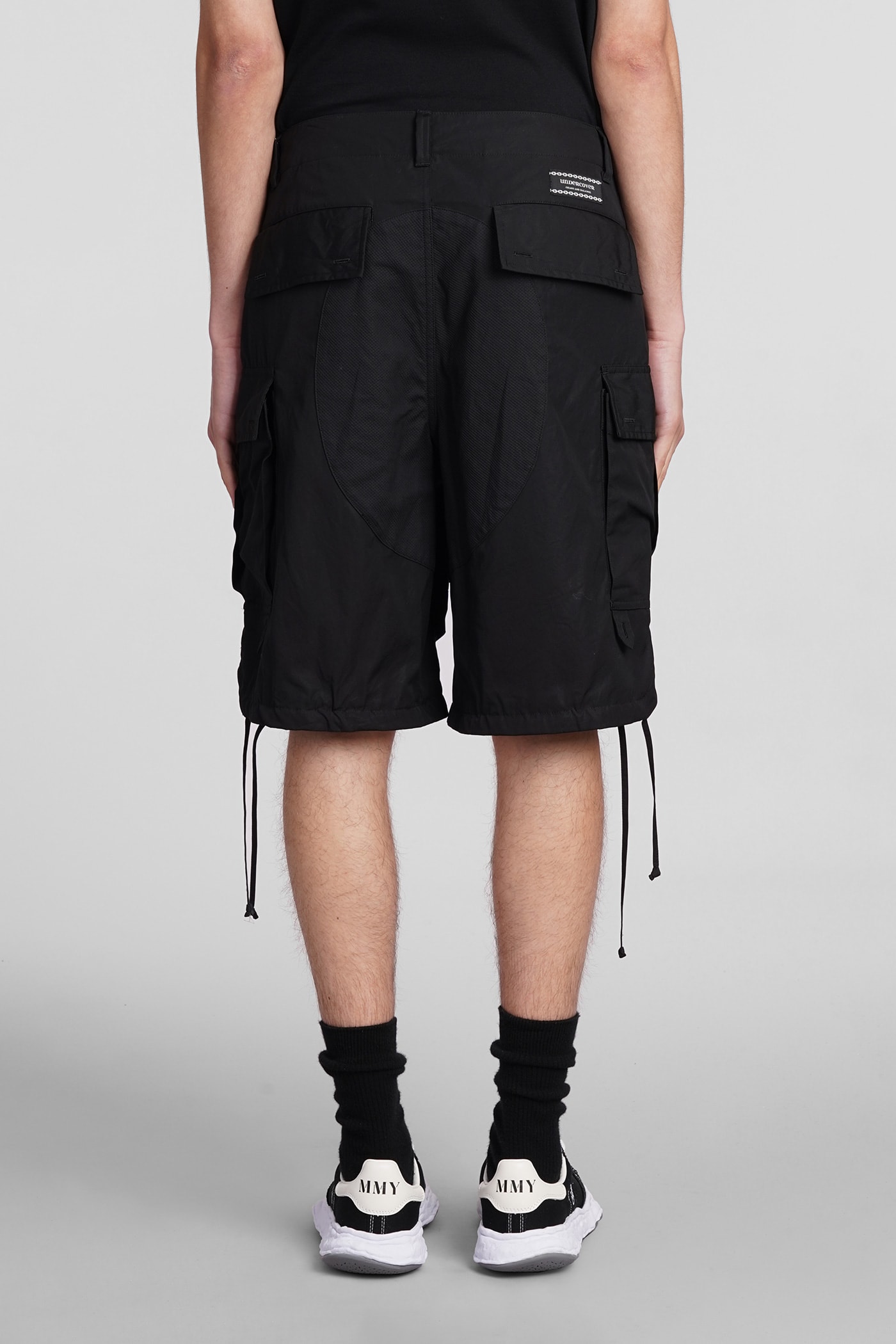 Shop Undercover Shorts In Black Cotton