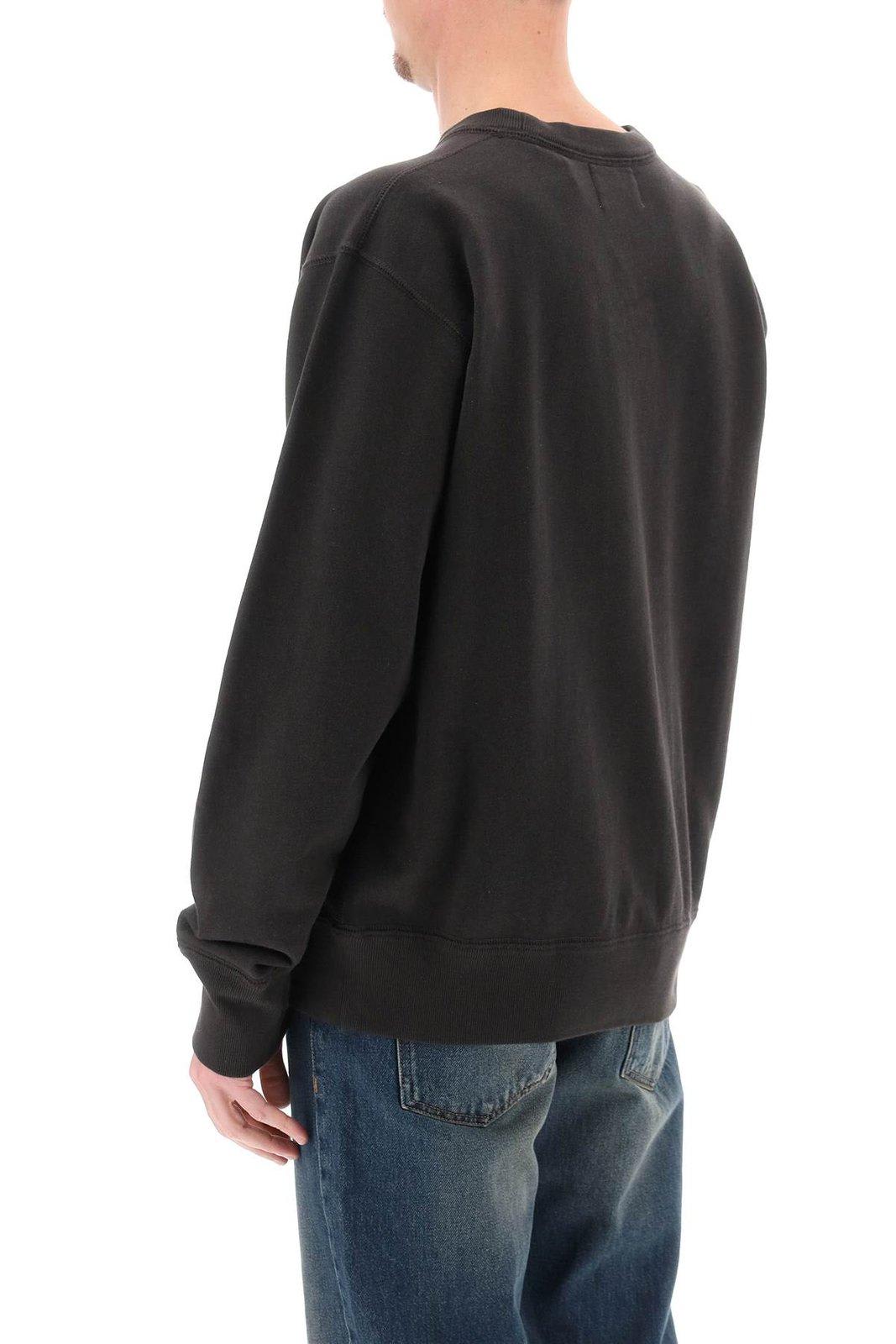 Shop Isabel Marant Long-sleeved Crewneck Sweatshirt In Black