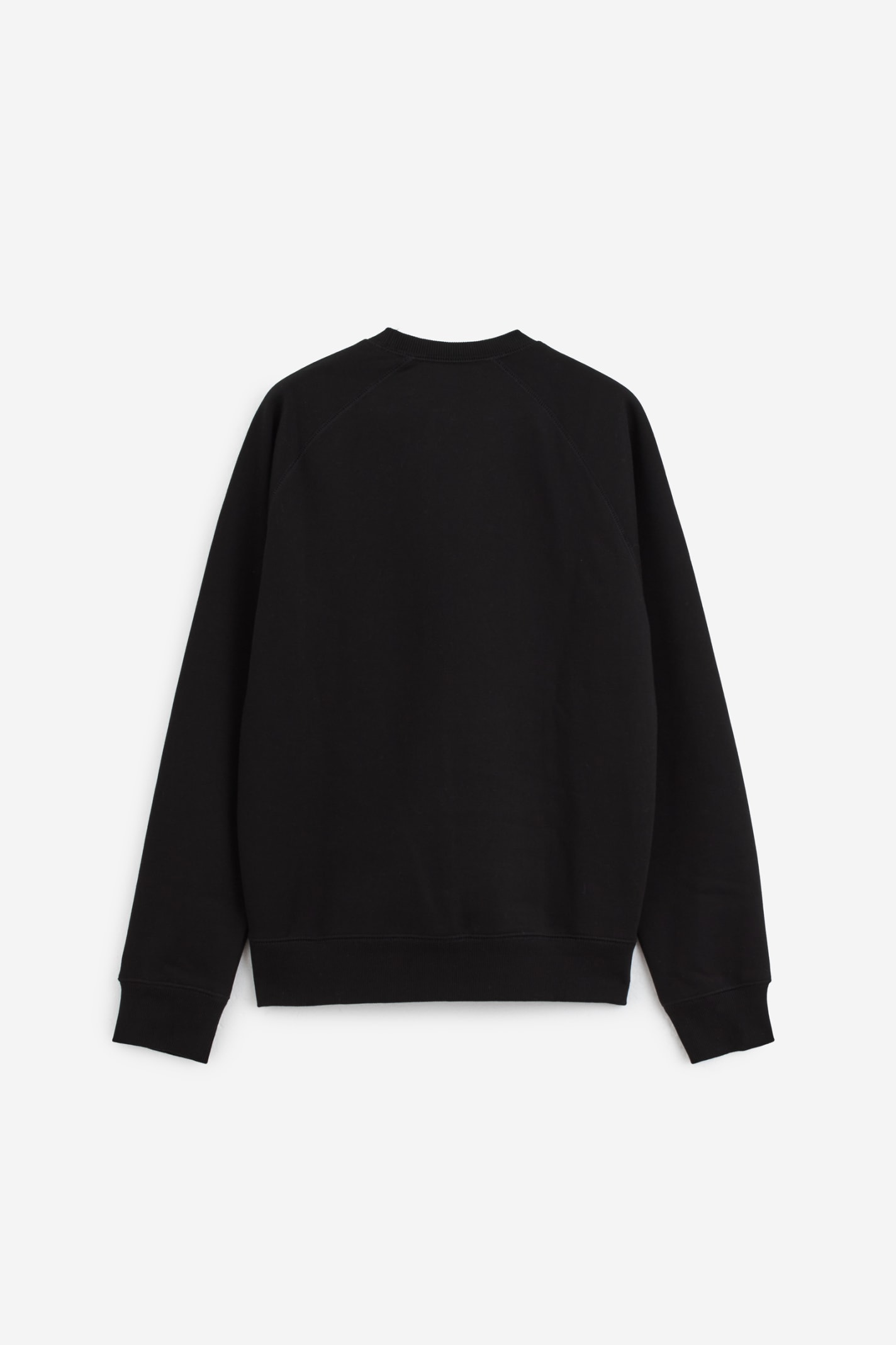Carhartt Chase Logo-embroidered Cotton-blend Jersey Sweatshirt In Black