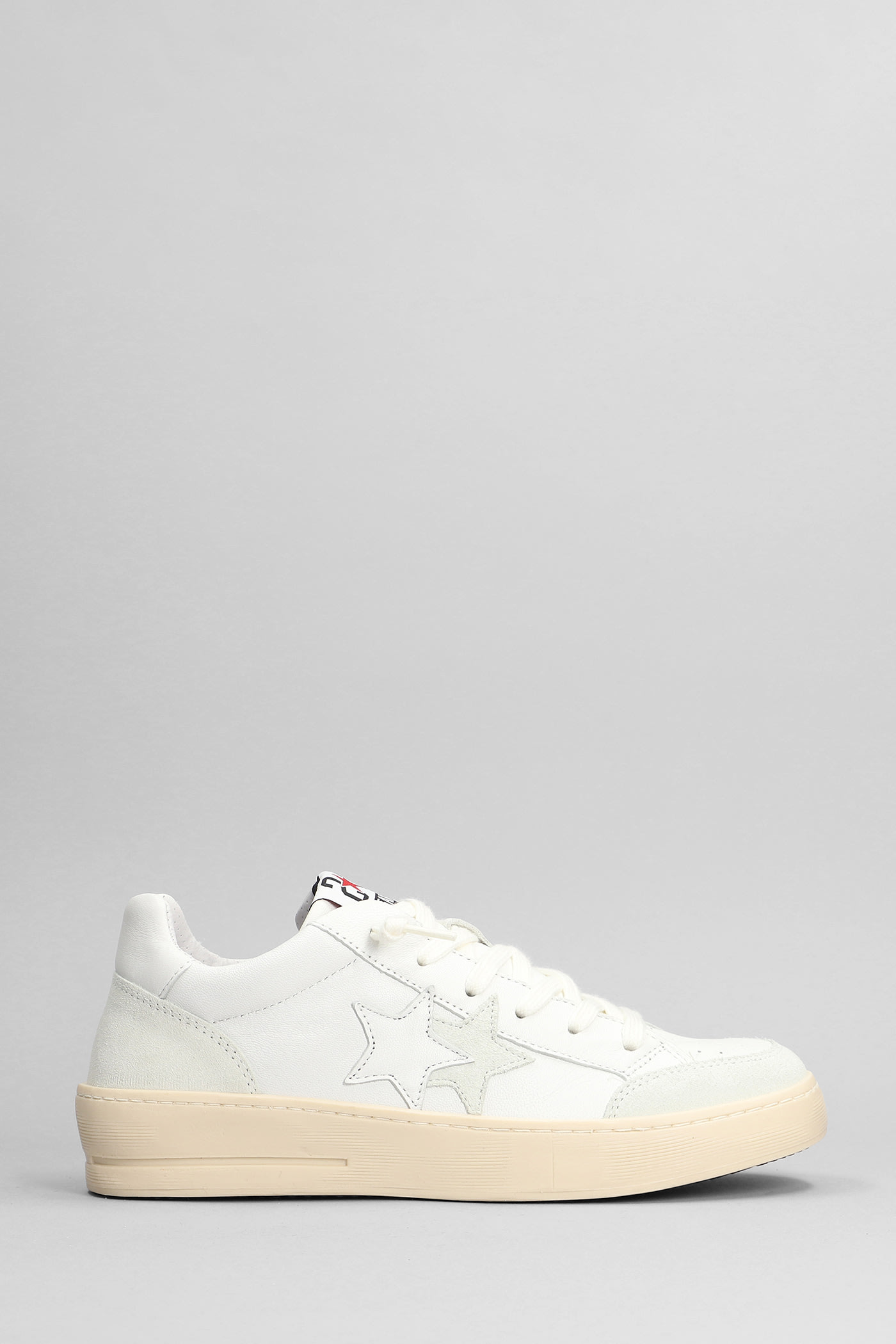 New Star Sneakers In White Suede And Leather