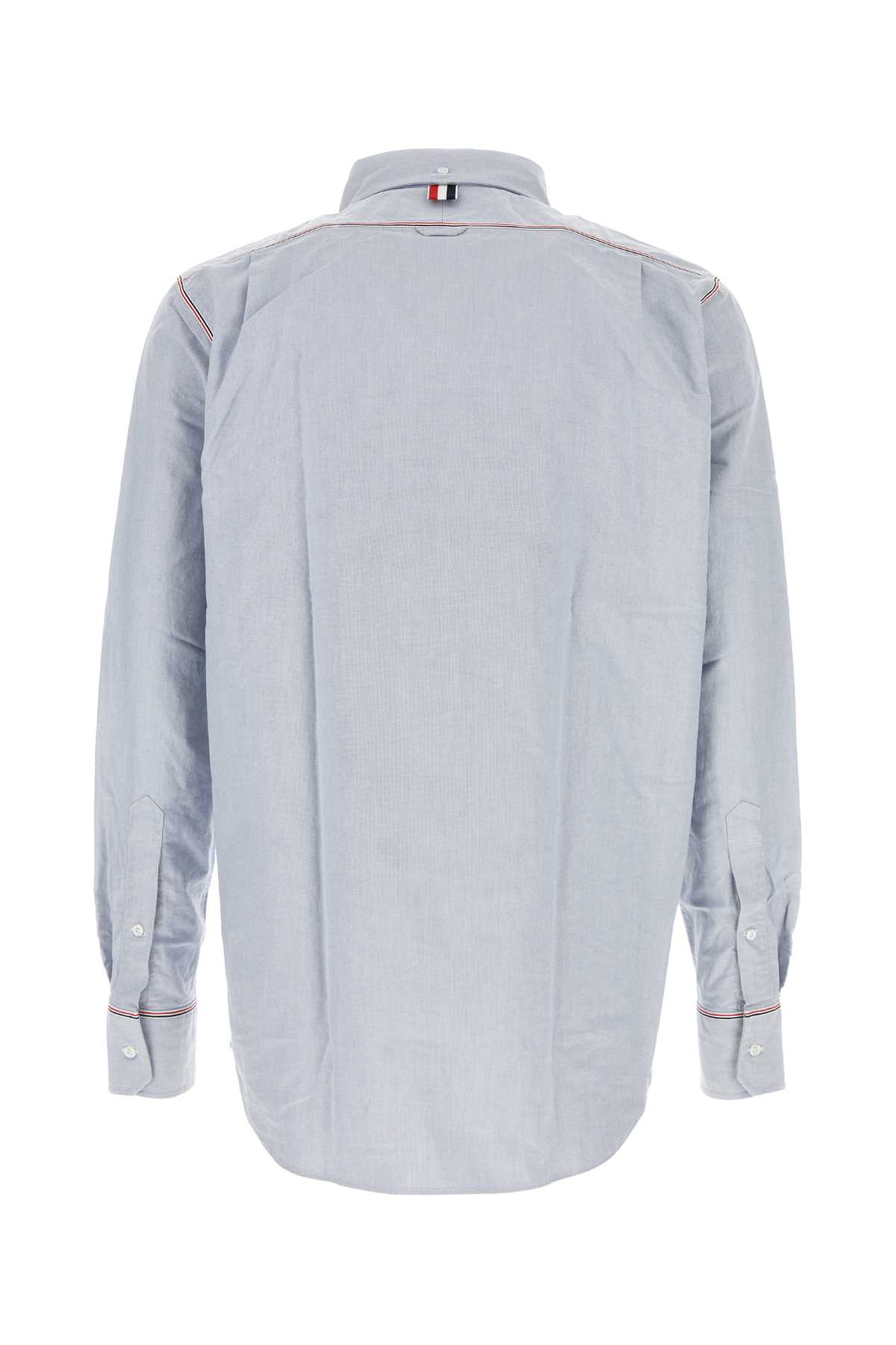 Shop Thom Browne Light Blue Oxford Shirt In Lightblue