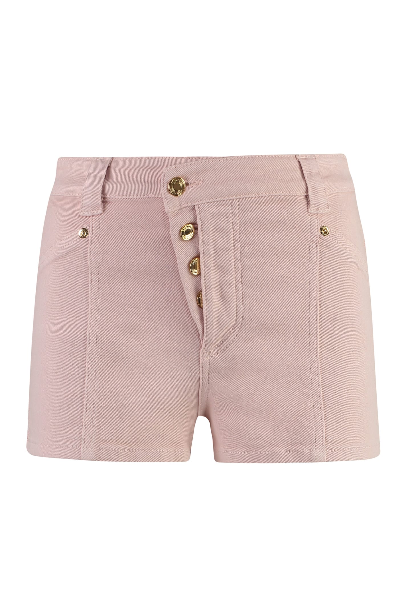 Asymmetric Denim Shorts