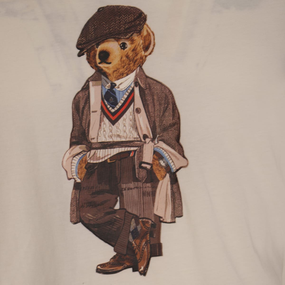 Polo Ralph Lauren White Polo Bear Custom Slim-fit T-shirt In Neutral