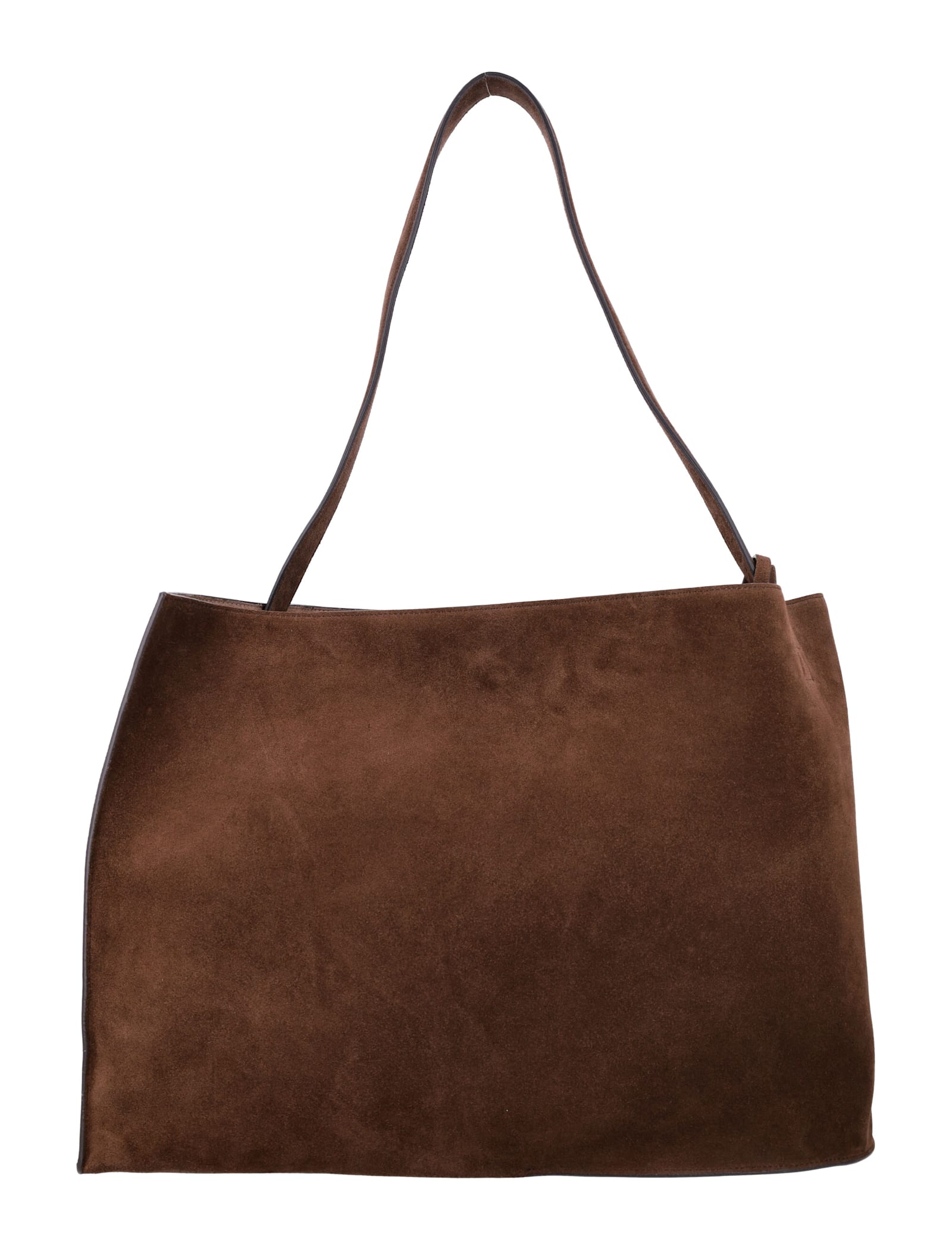 Studio Nicholson The Reflection Suede Shoulder Tote In Cocoa
