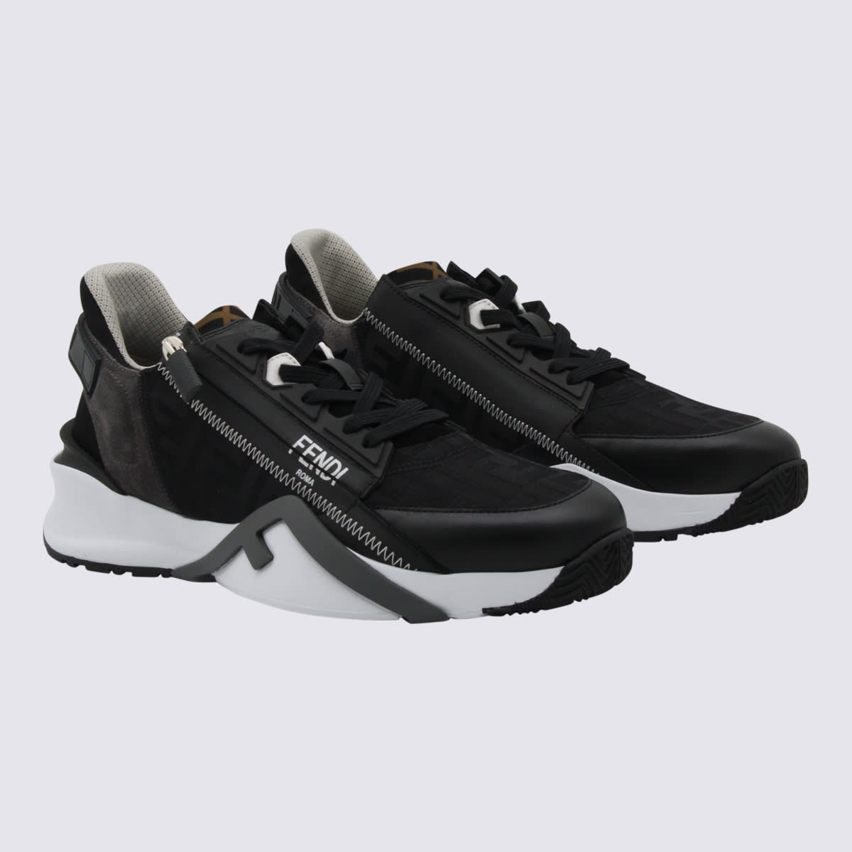 Fendi Men Flusso Di Scarpe Da Ginnastica In Black