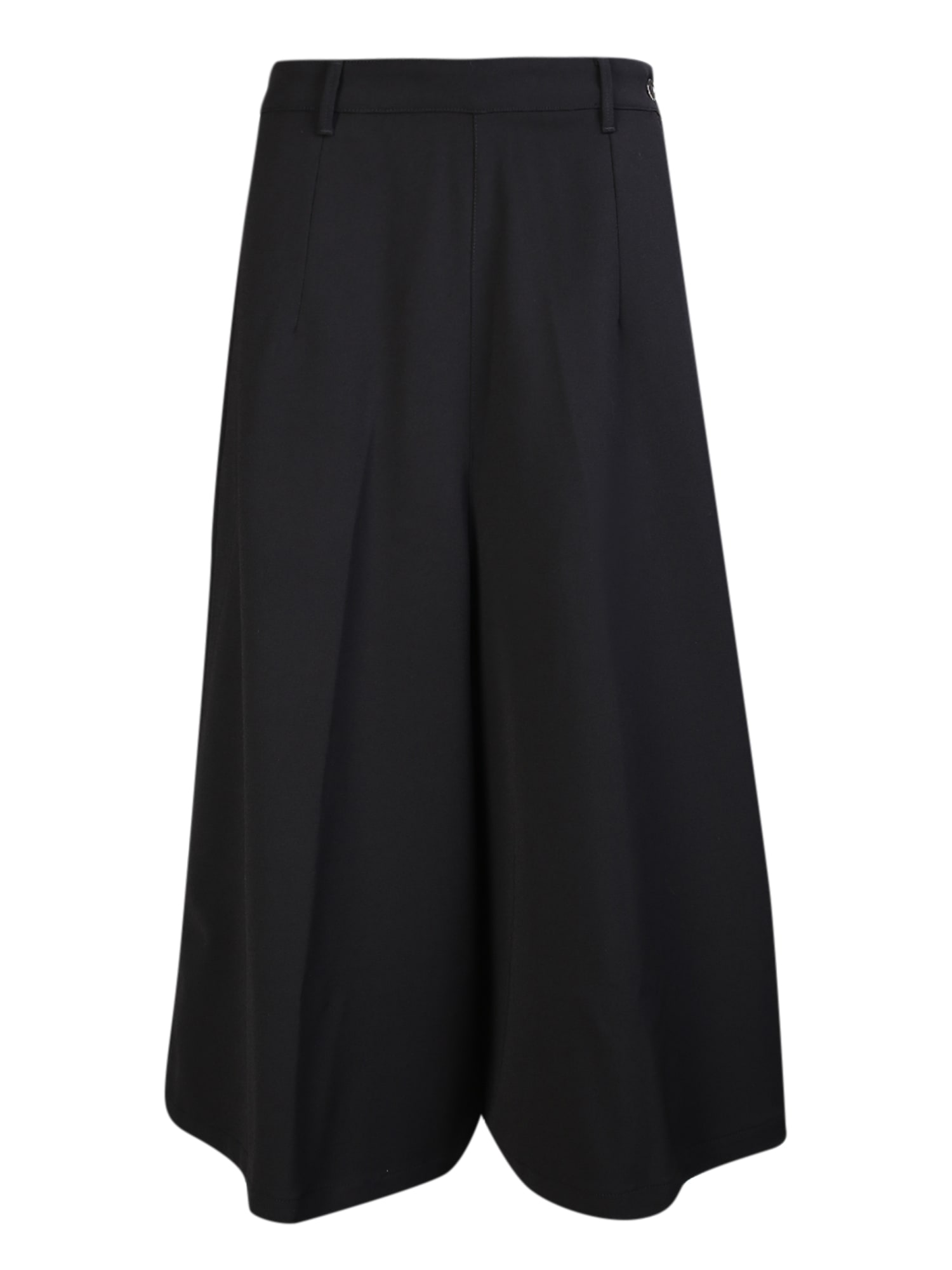 Shop Nine In The Morning Black Cady Culotte Trousers