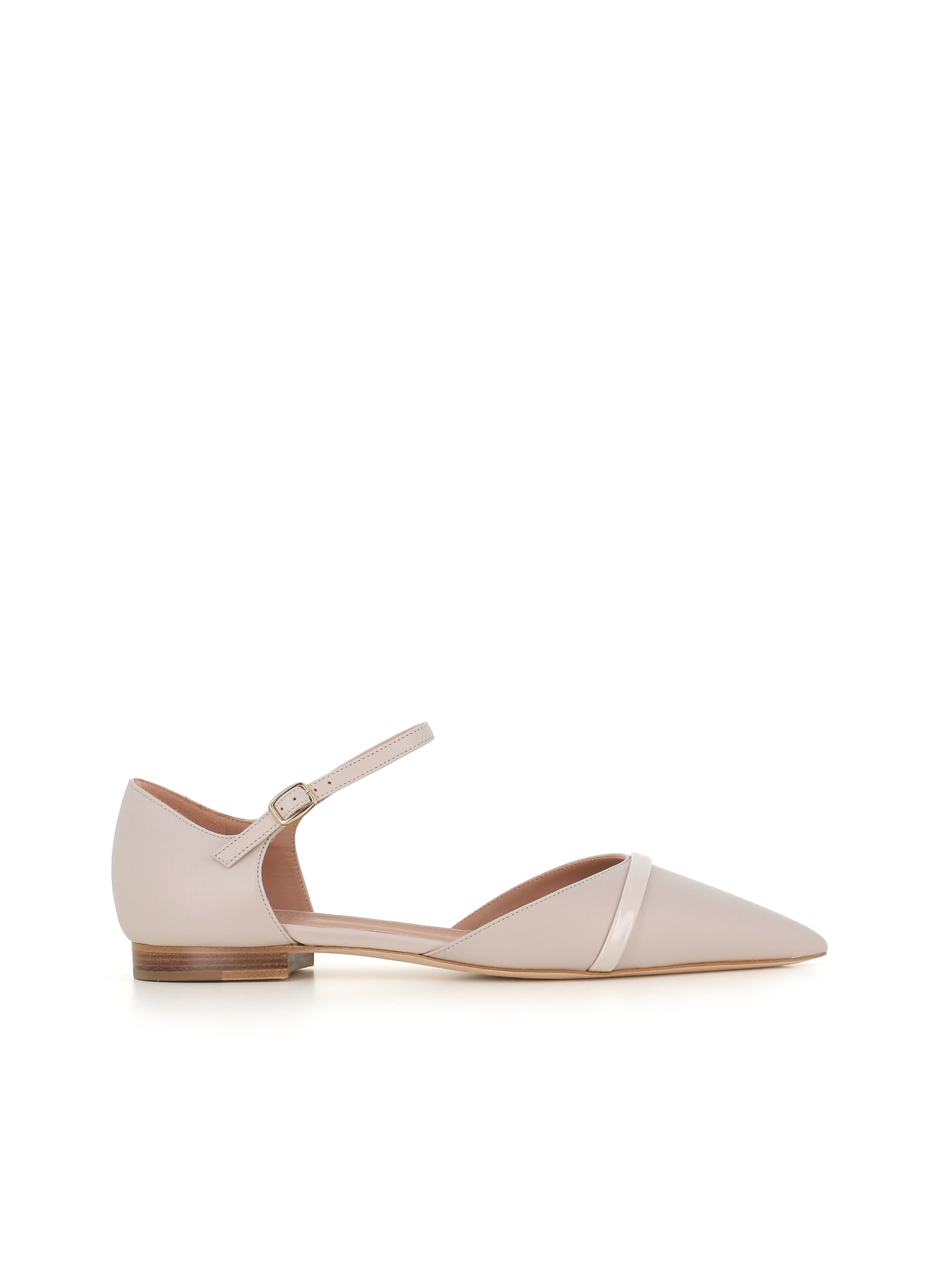 Shop Malone Souliers Ballerina Hayes 10-2 In Light Grey