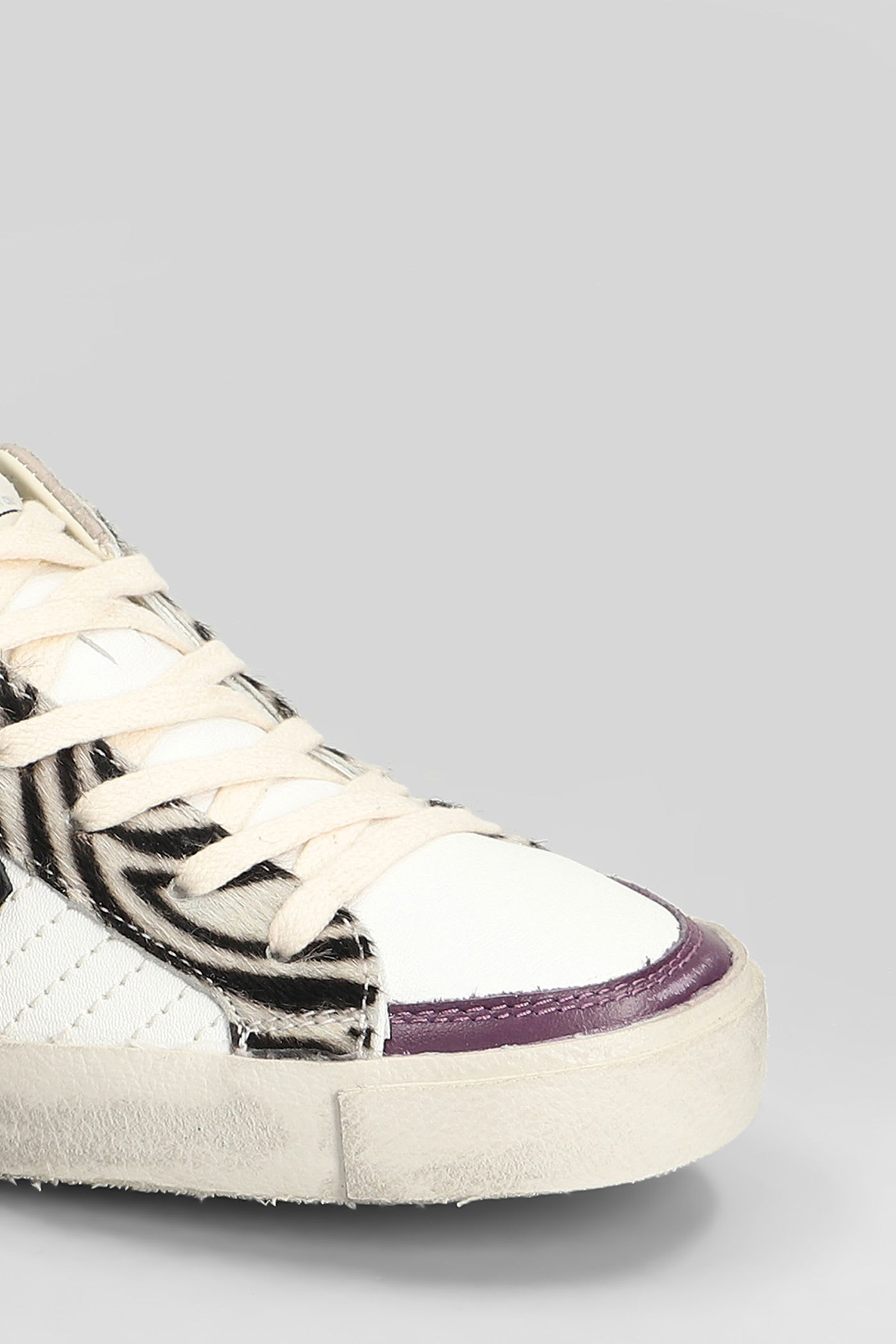 Philippe Model Prsx Low Sneakers In White Leather In White