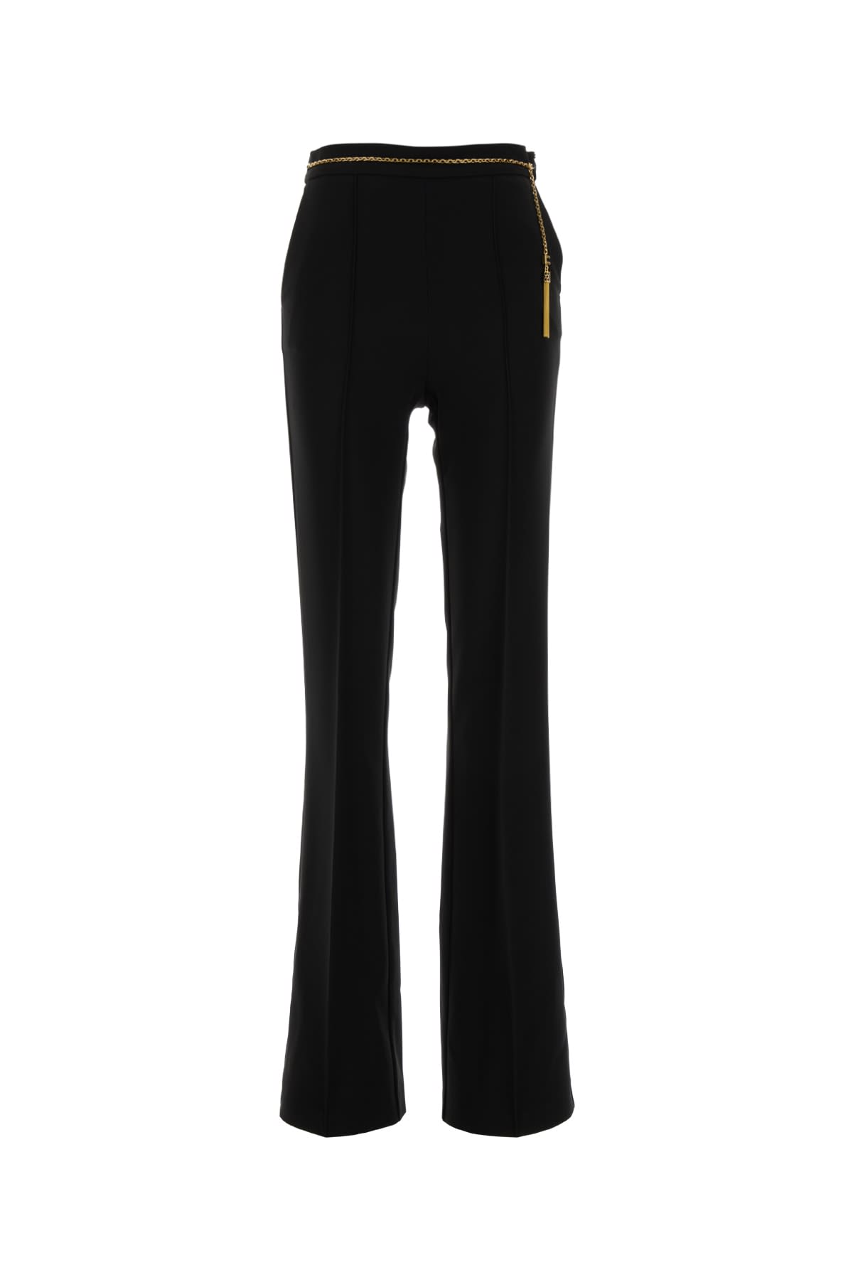 Elisabetta Franchi Pantalone Wide Leg In Black
