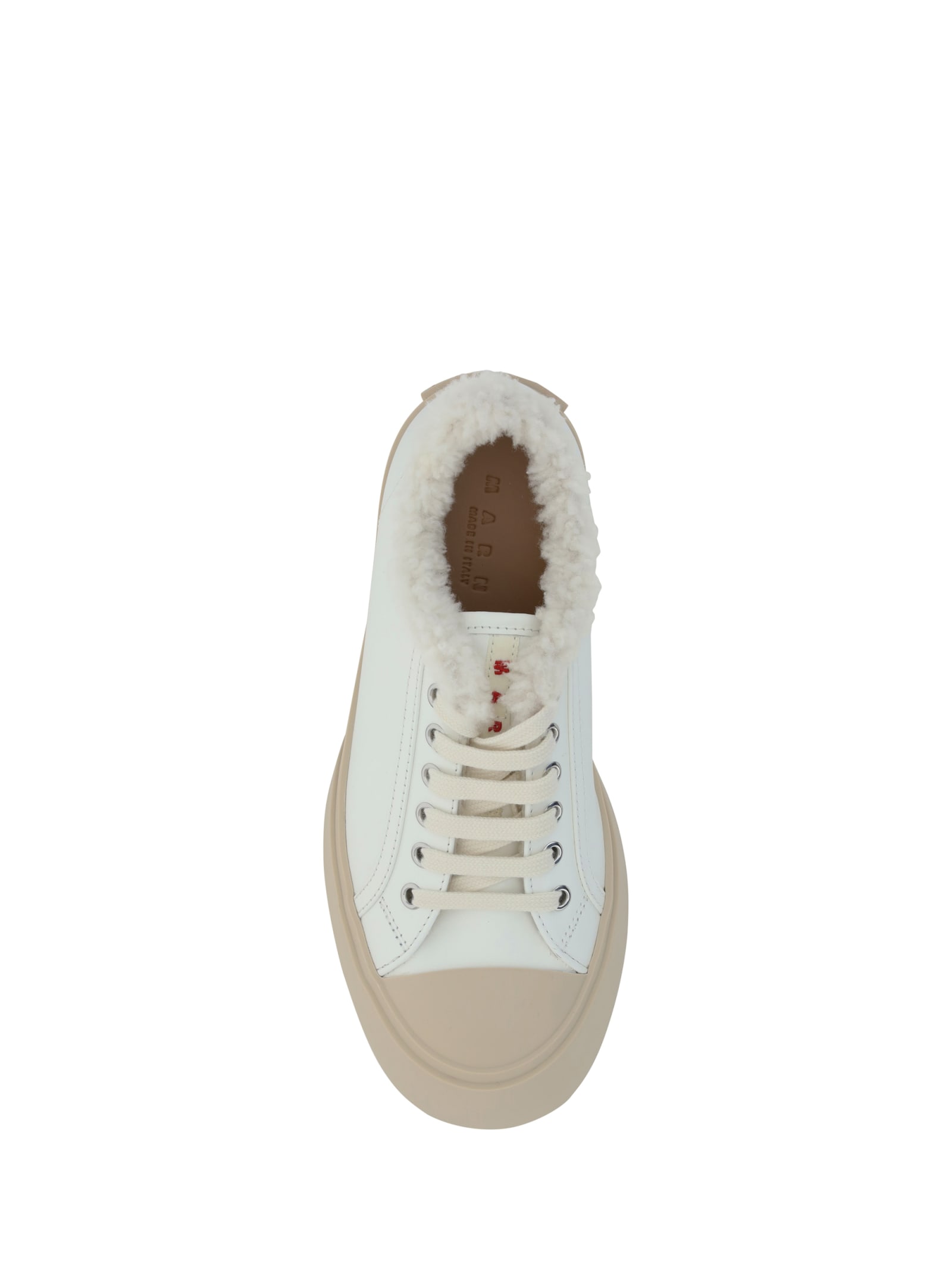 Shop Marni Pablo Sneakers In Ivory/lily White