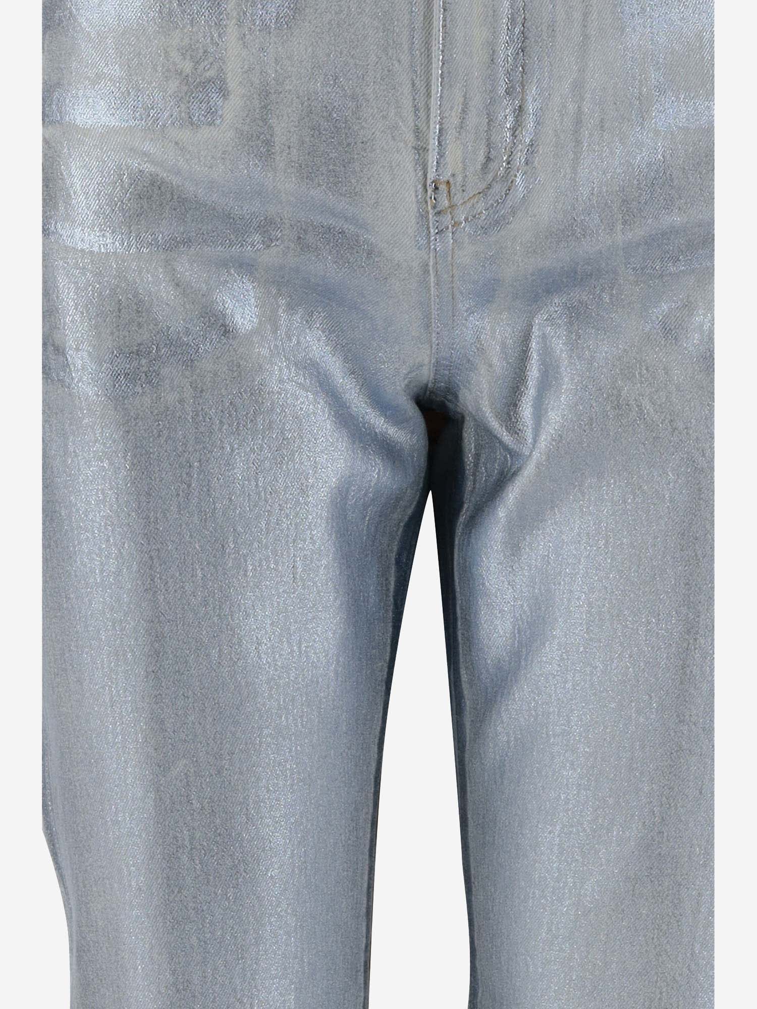 Shop Pinko Straight Shining Denim Jeans In Blue