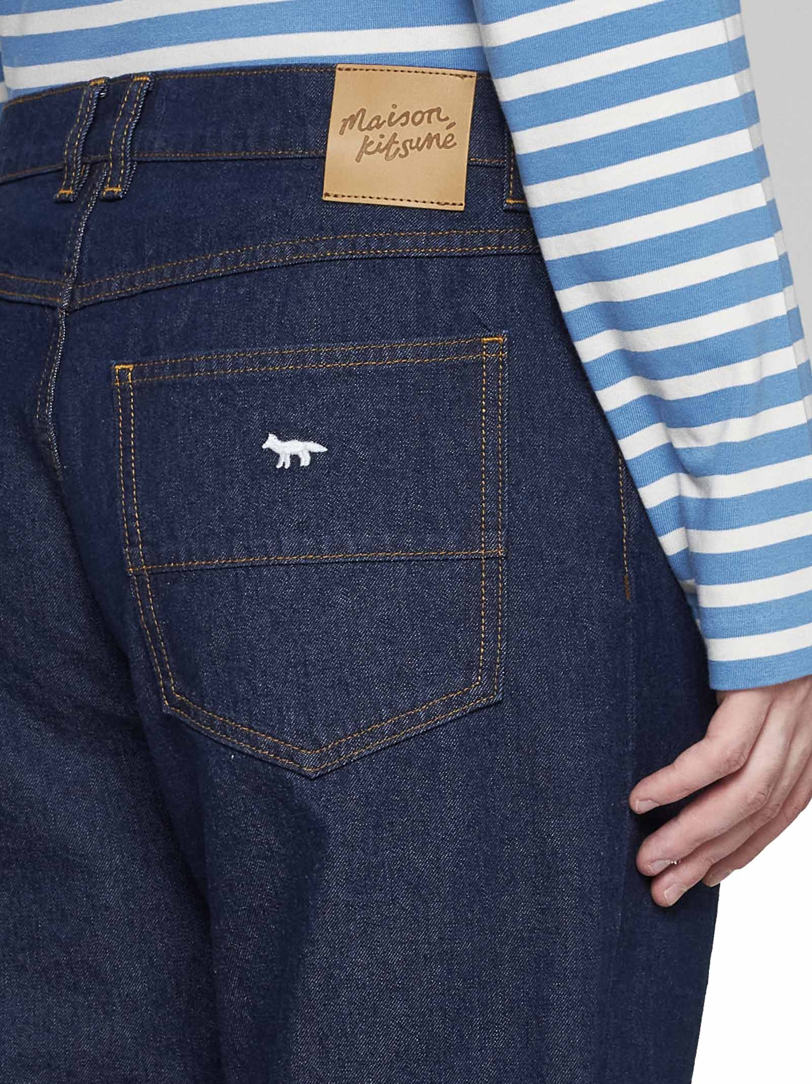 Shop Maison Kitsuné Jeans In Blue