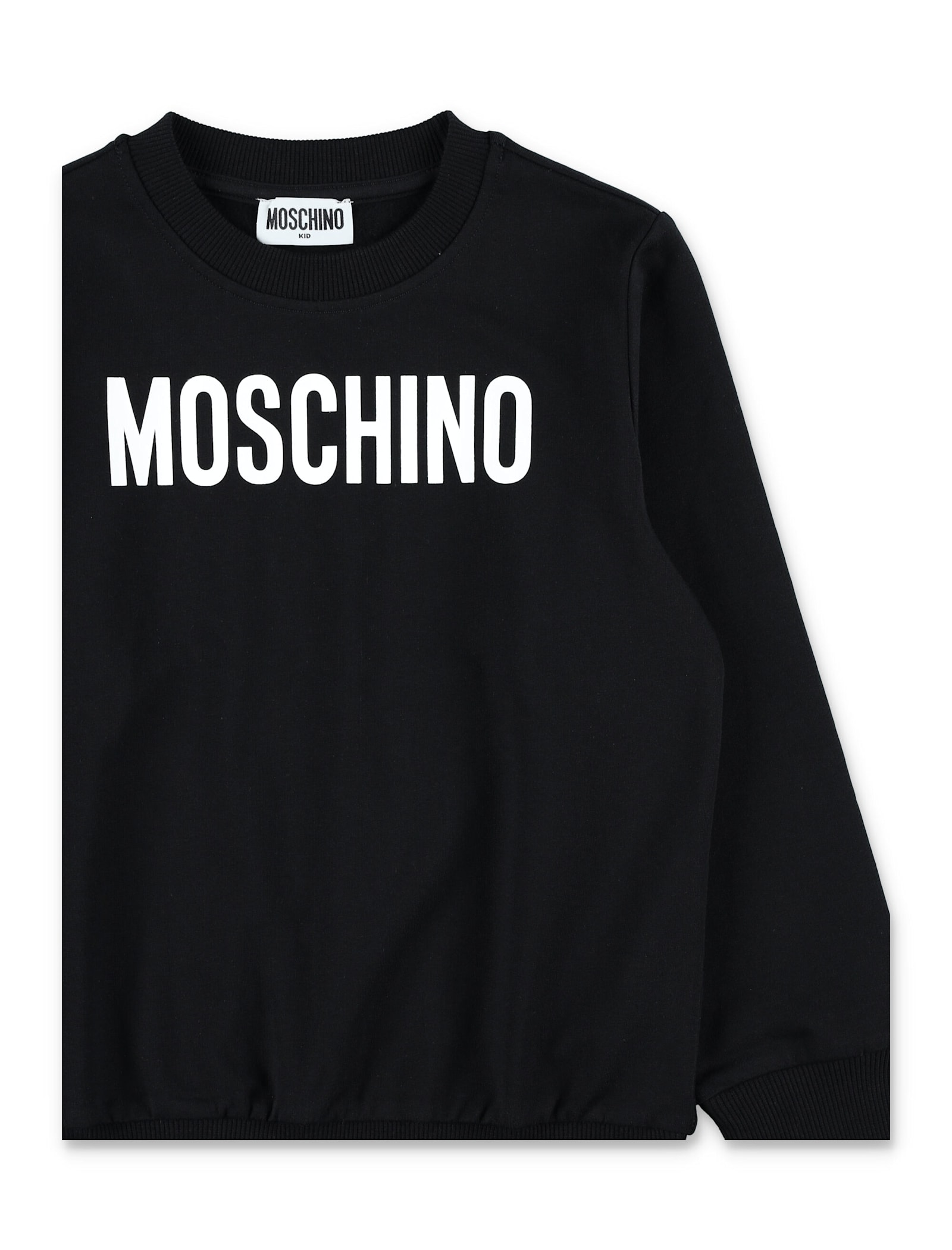 Moschino Kid - Cotton Logo Sweatshirt In Black
