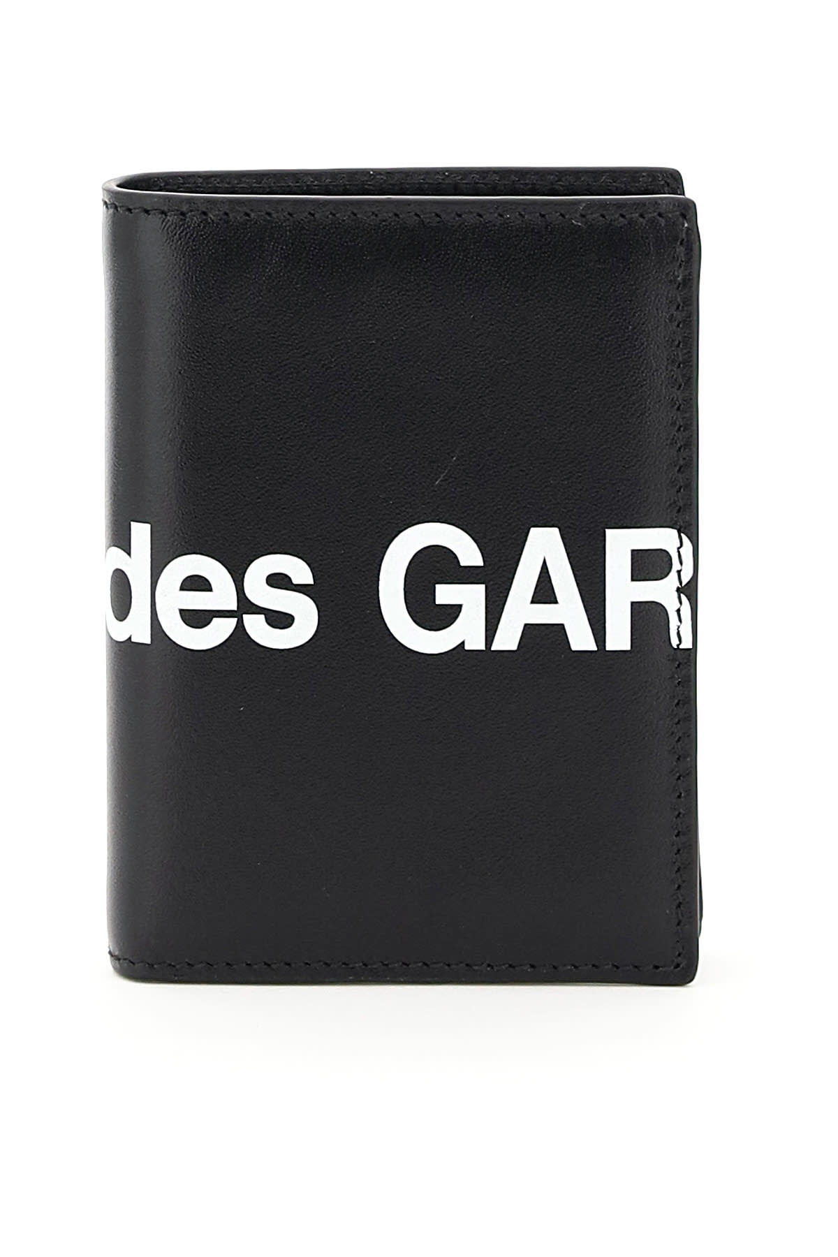 Comme Des Garçons Small Bifold Wallet With Huge Logo In Black (black)
