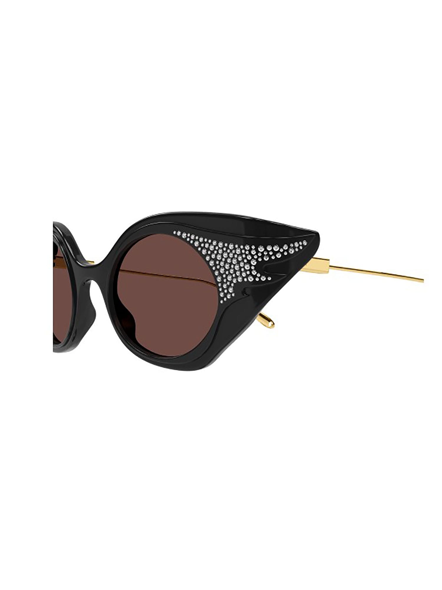 Shop Gucci Gg1327s Sunglasses In Black Gold Brown
