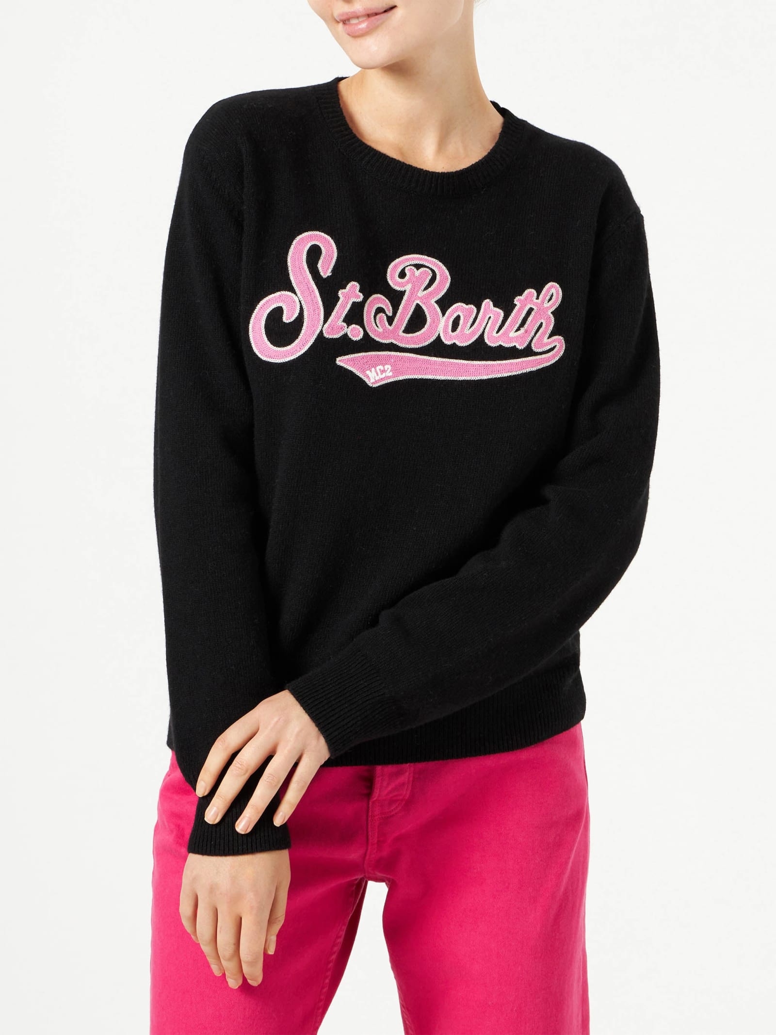 MC2 Saint Barth Woman Sweater With Saint Barth Terry Logo