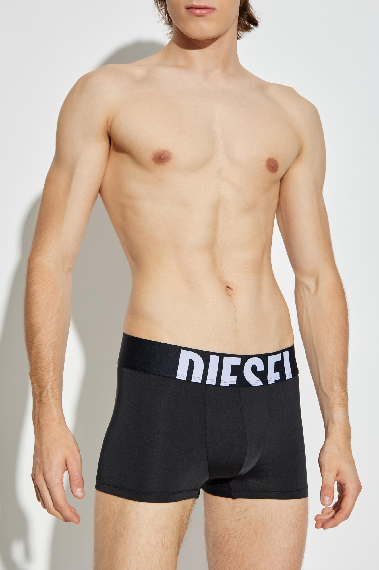 Diesel Three-pack Of Damien Boxers In Black
