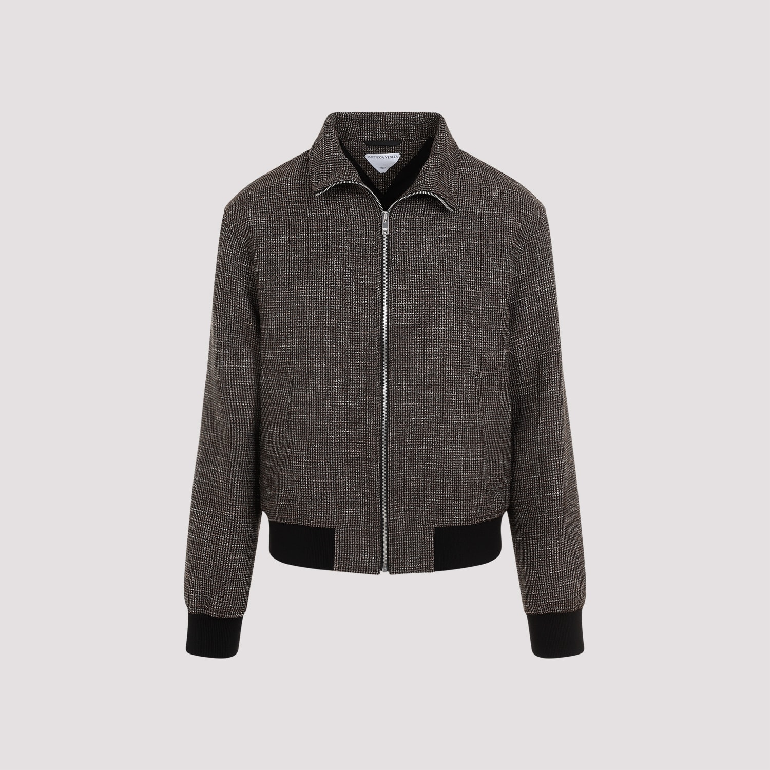 Shop Bottega Veneta Blouson In Black Charcoal