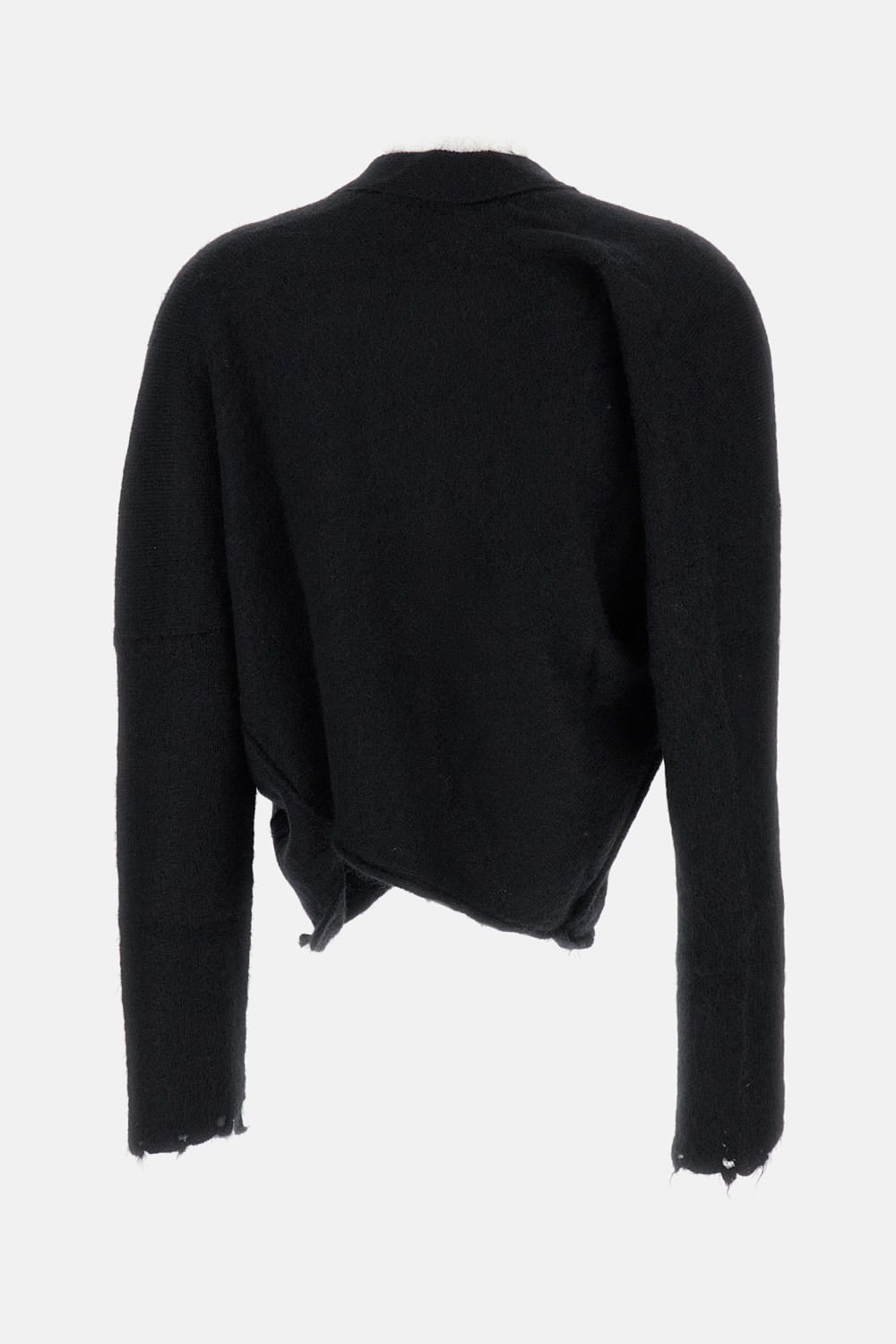 Junya Watanabe Wool Knit Blend Cardigan In Black