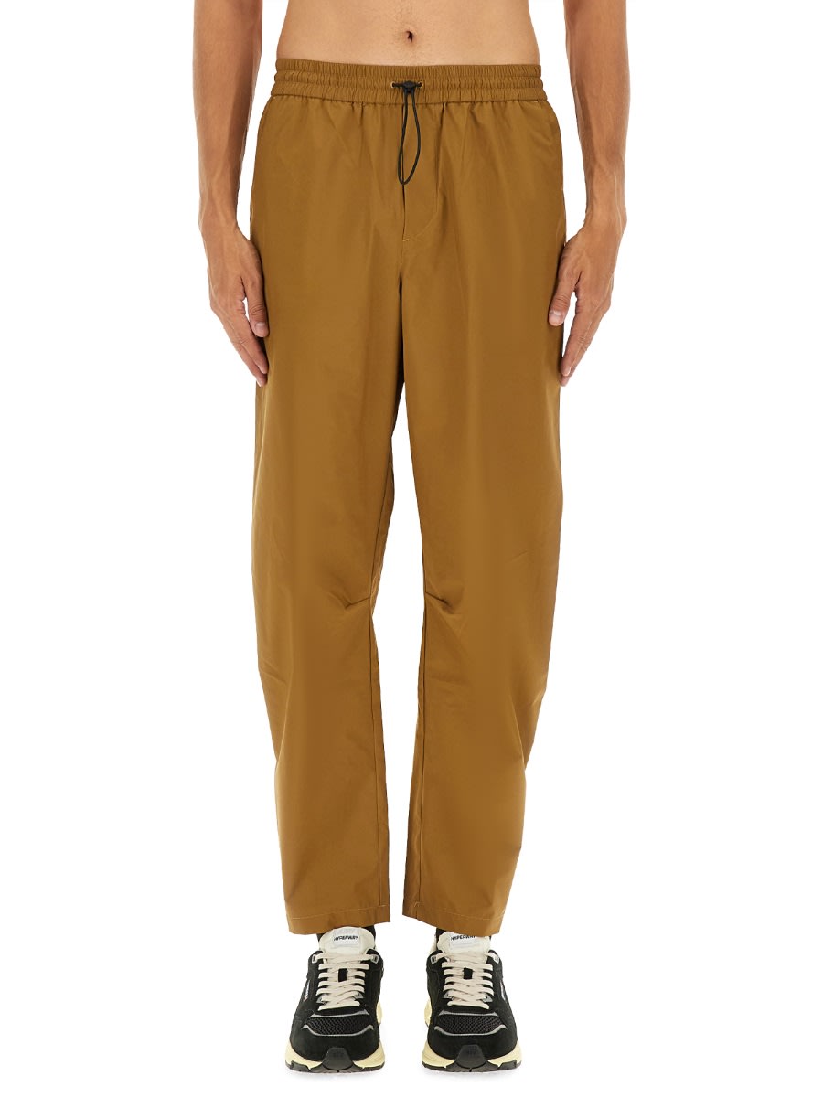 Autry Rain Tech Nylon Pants In Brown
