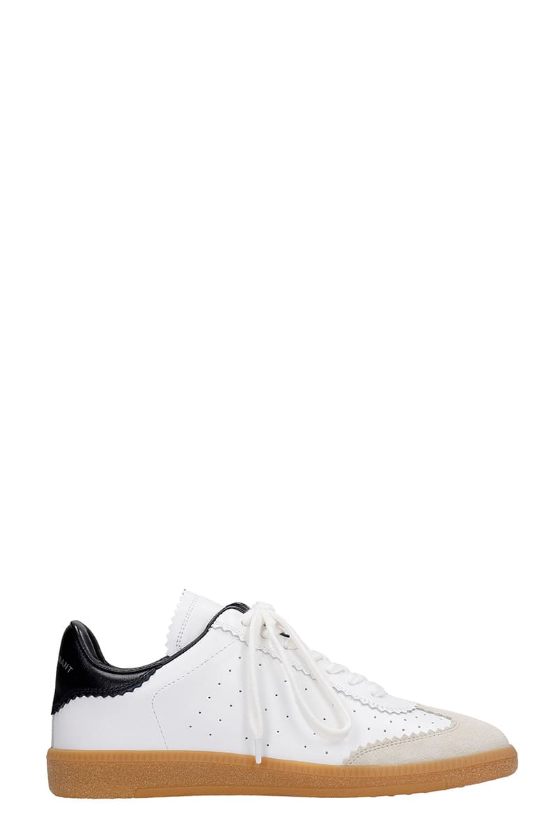 Buy Isabel Marant Bryce Sneakers In White Leather online, shop Isabel Marant shoes with free shipping