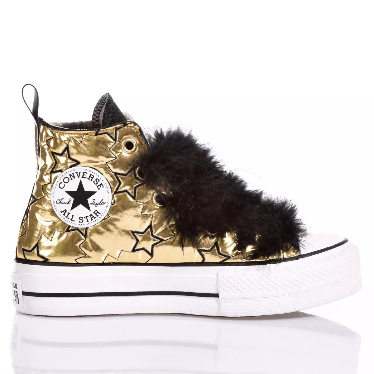 Shop Mimanera Converse Platform Gold Star