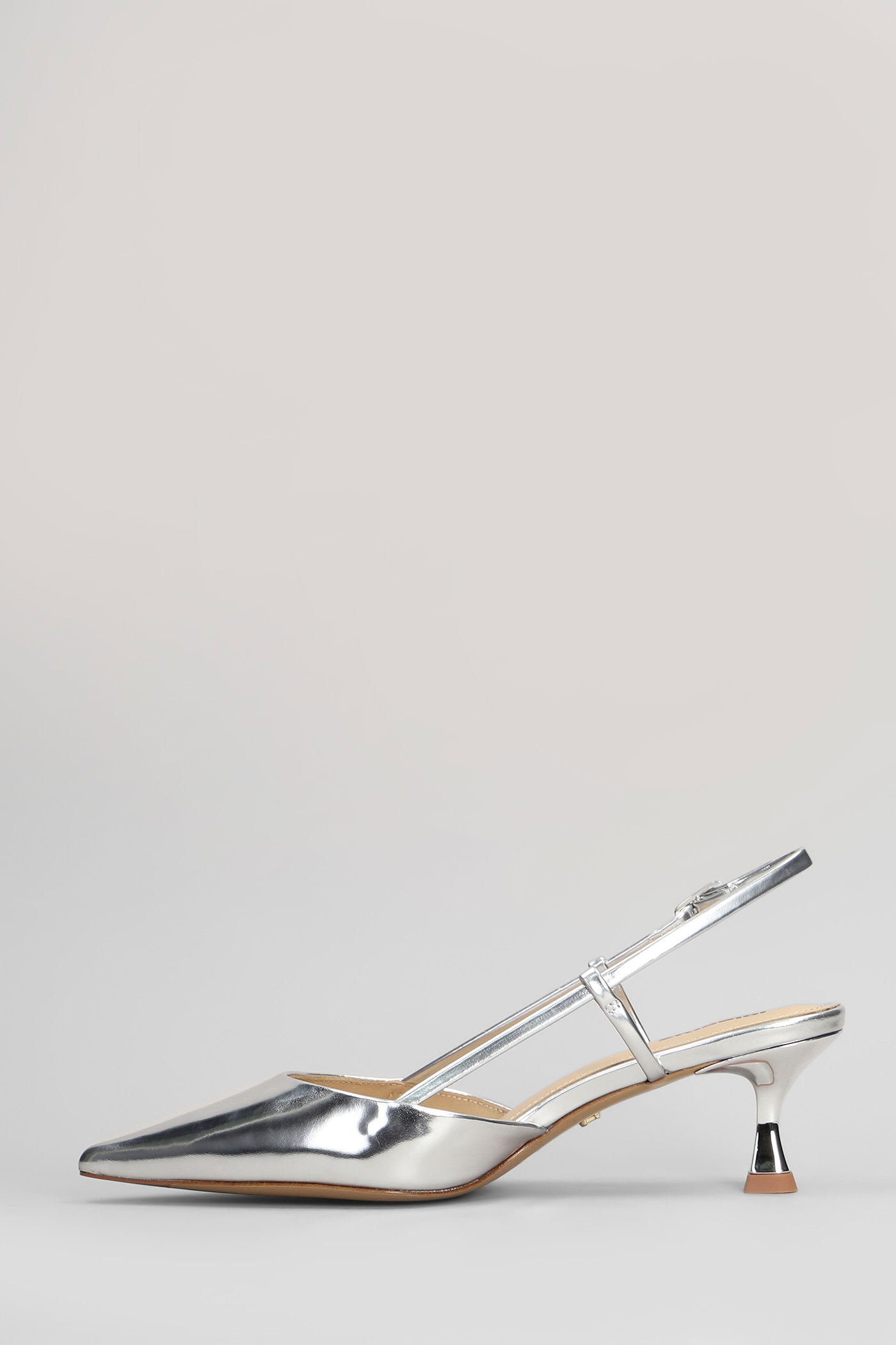 Lola Cruz Carmen 85 Pumps In Silver Leather In Silver