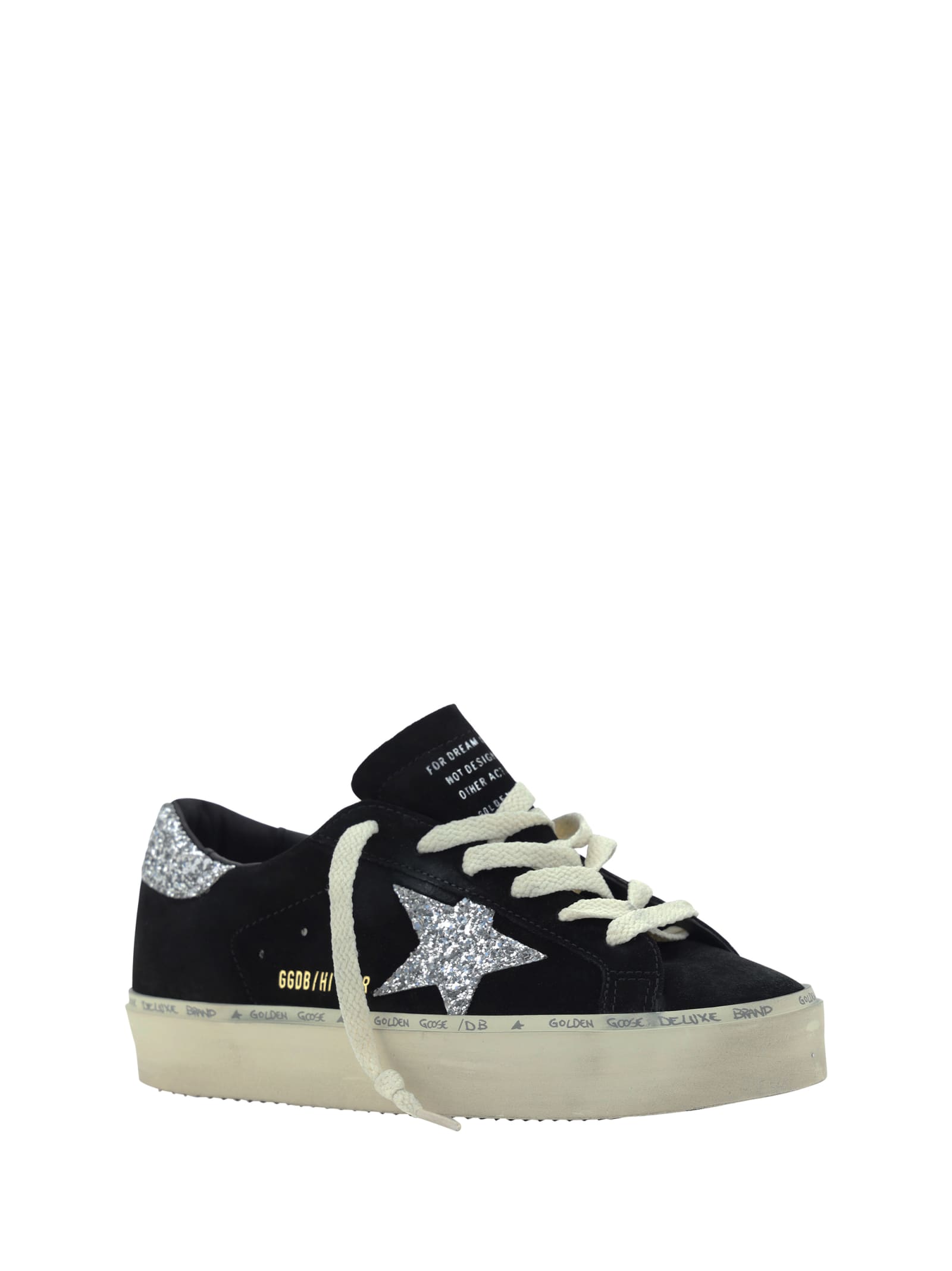 Shop Golden Goose Hi Star Sneakers In Black