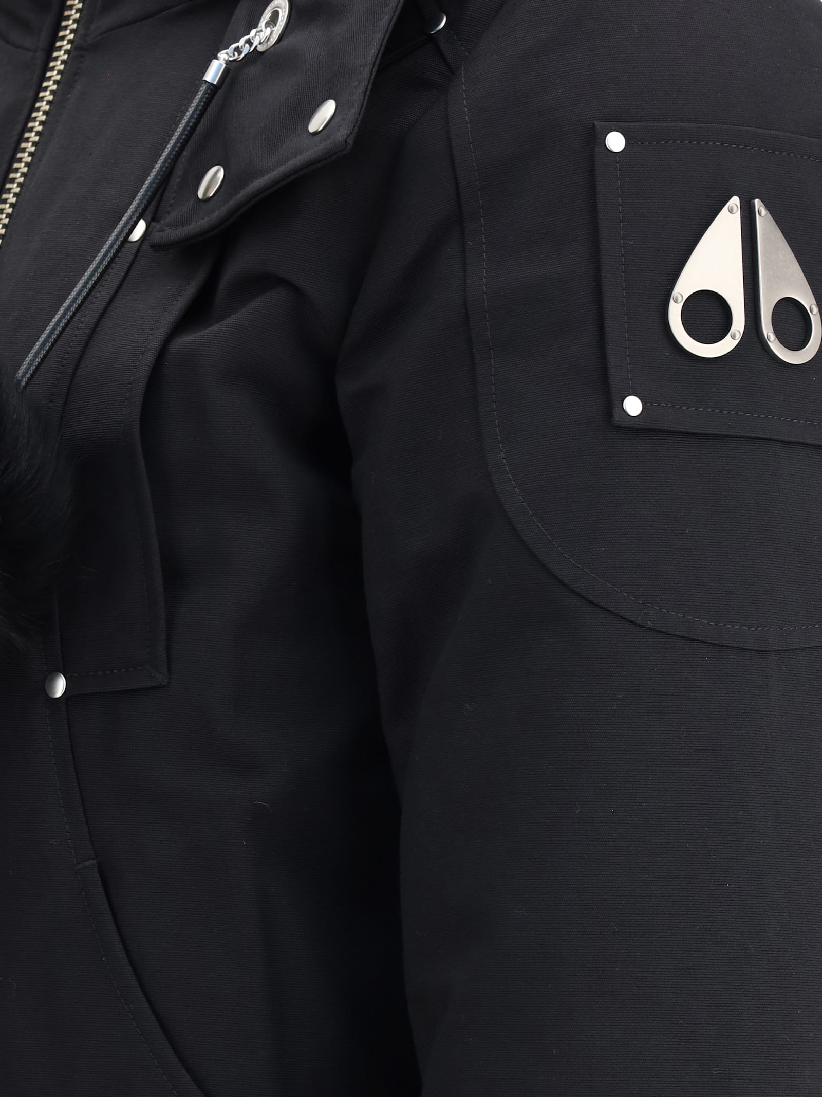 Moose Knuckles Debbie Bomber Jacket In Black