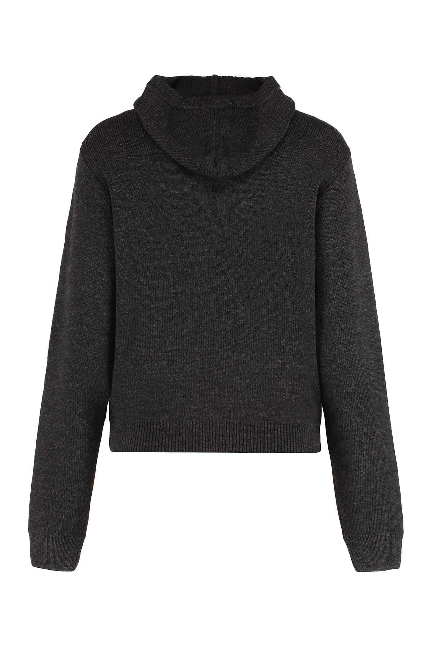 Lemaire Sweater With Hood In Alpaca Blend In Gray