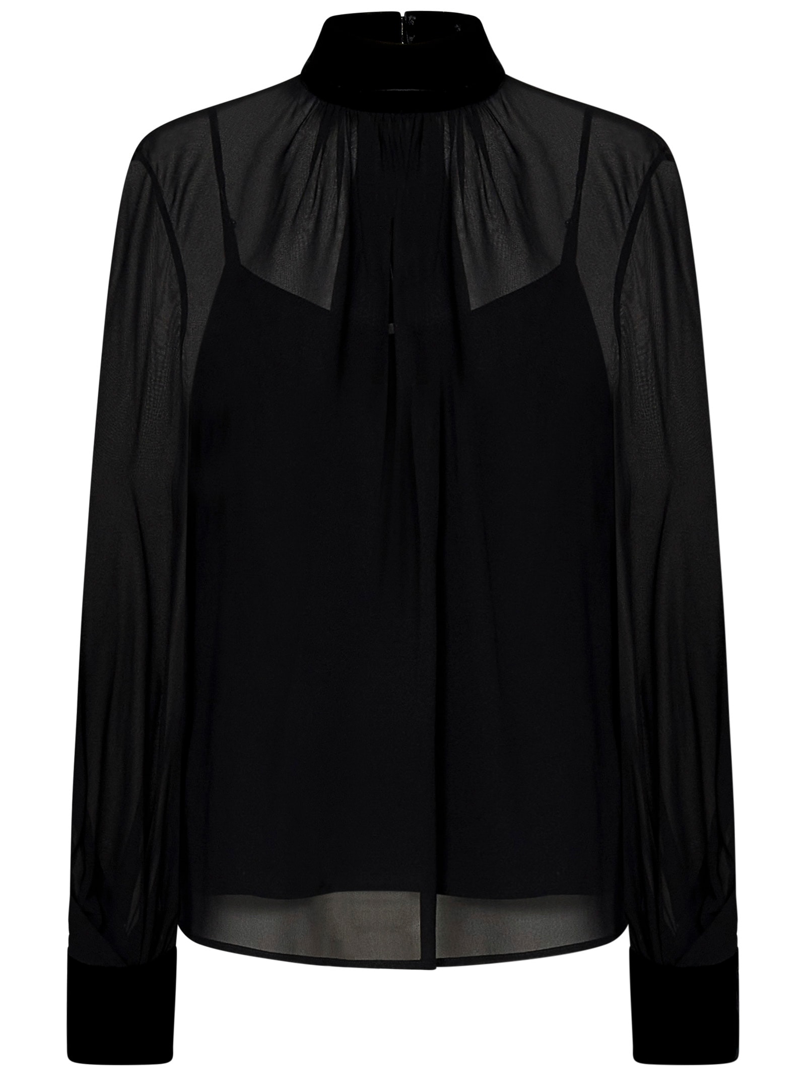 Shop Max Mara Maxmara Studio Finale Shirt In Black