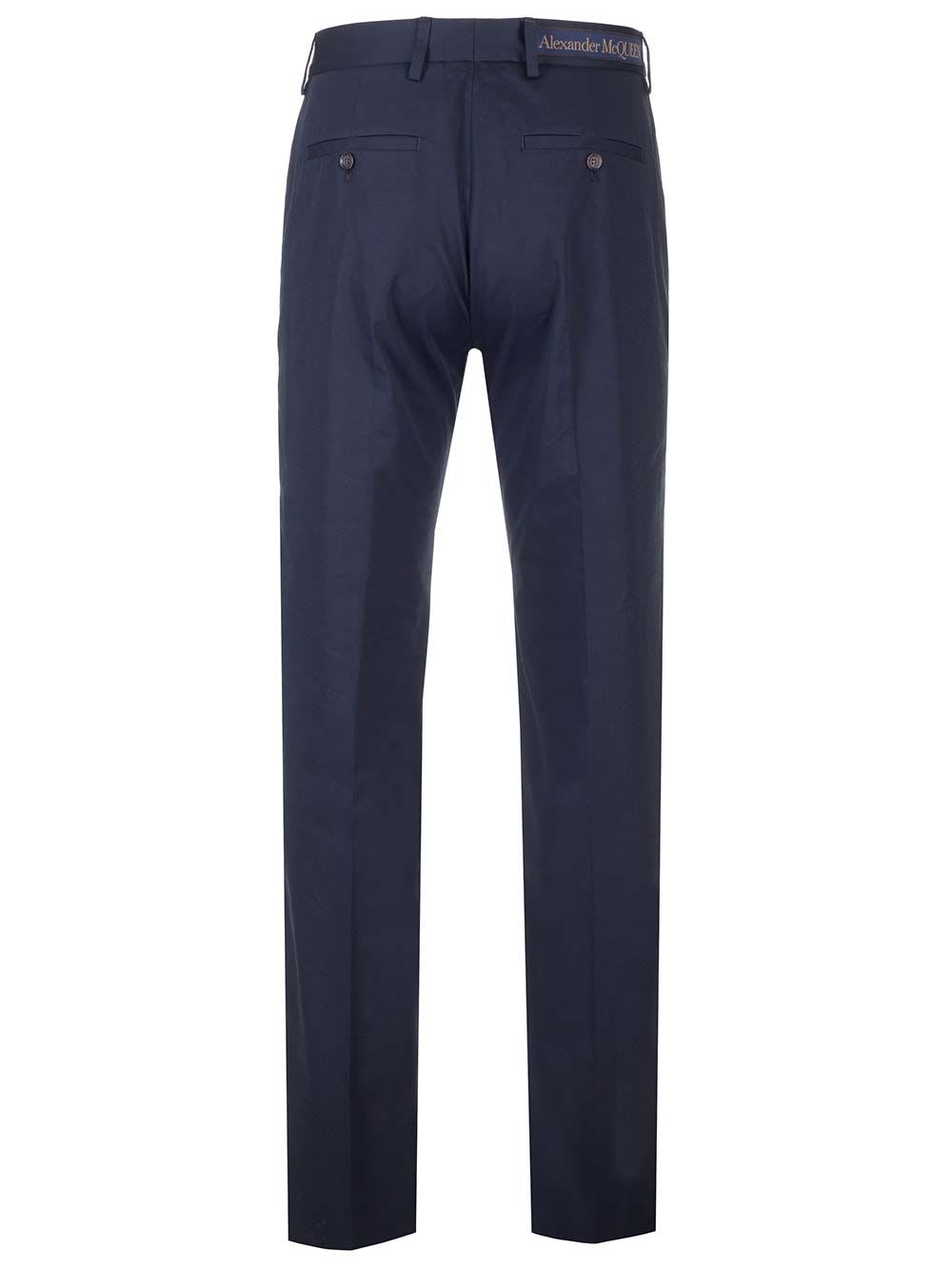 Shop Alexander Mcqueen Tailored Trousers In Blue