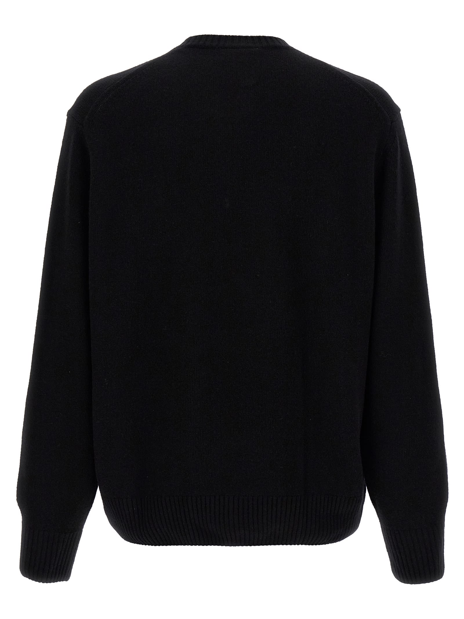 Lacoste Man Sweater Midnight Blue Size L Cashmere, Wool In Black