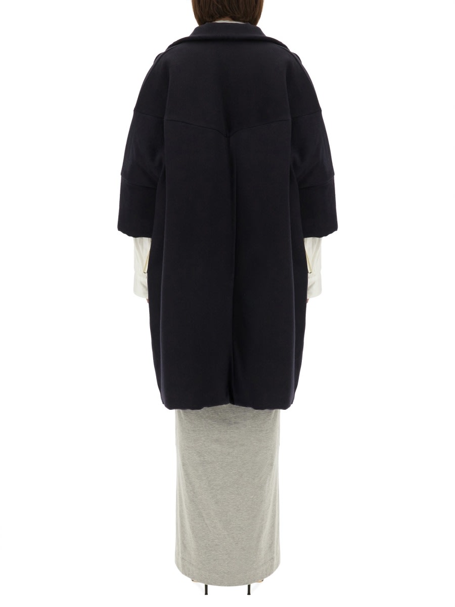 Shop Dries Van Noten Cocoon Coat In Blue